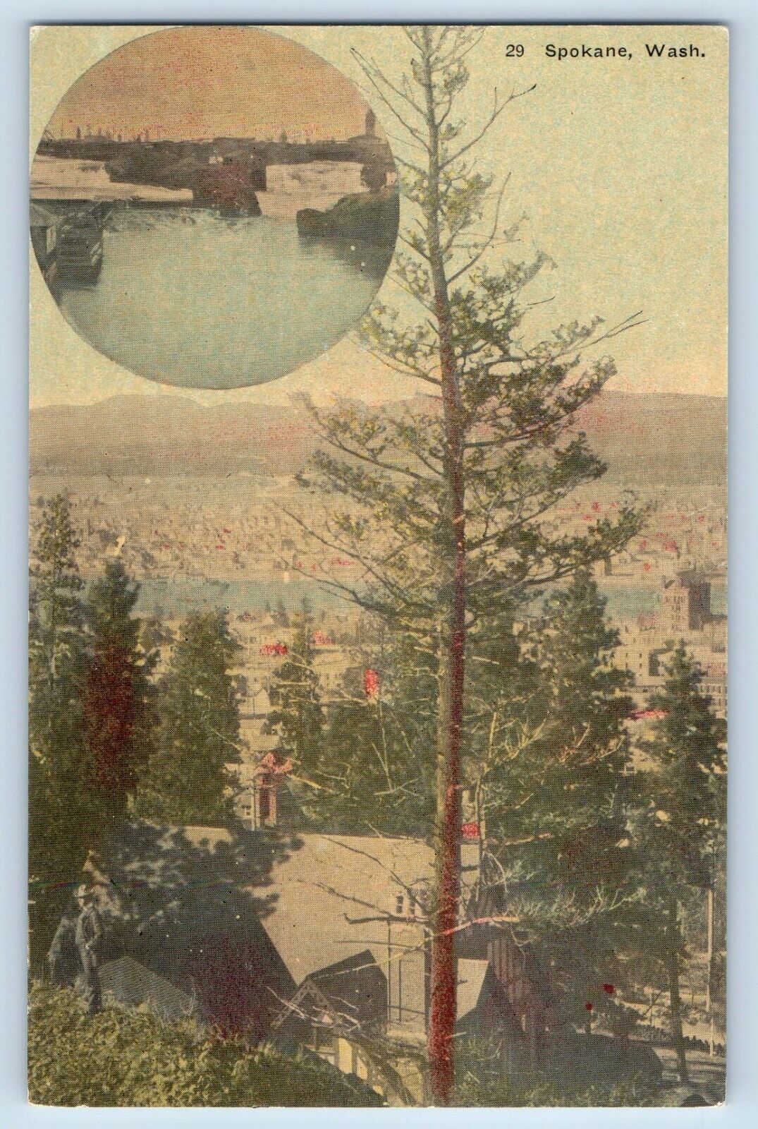 Spokane WA Postcard Soo Line Railroad Pacific Coast Advertising c1910's Antique