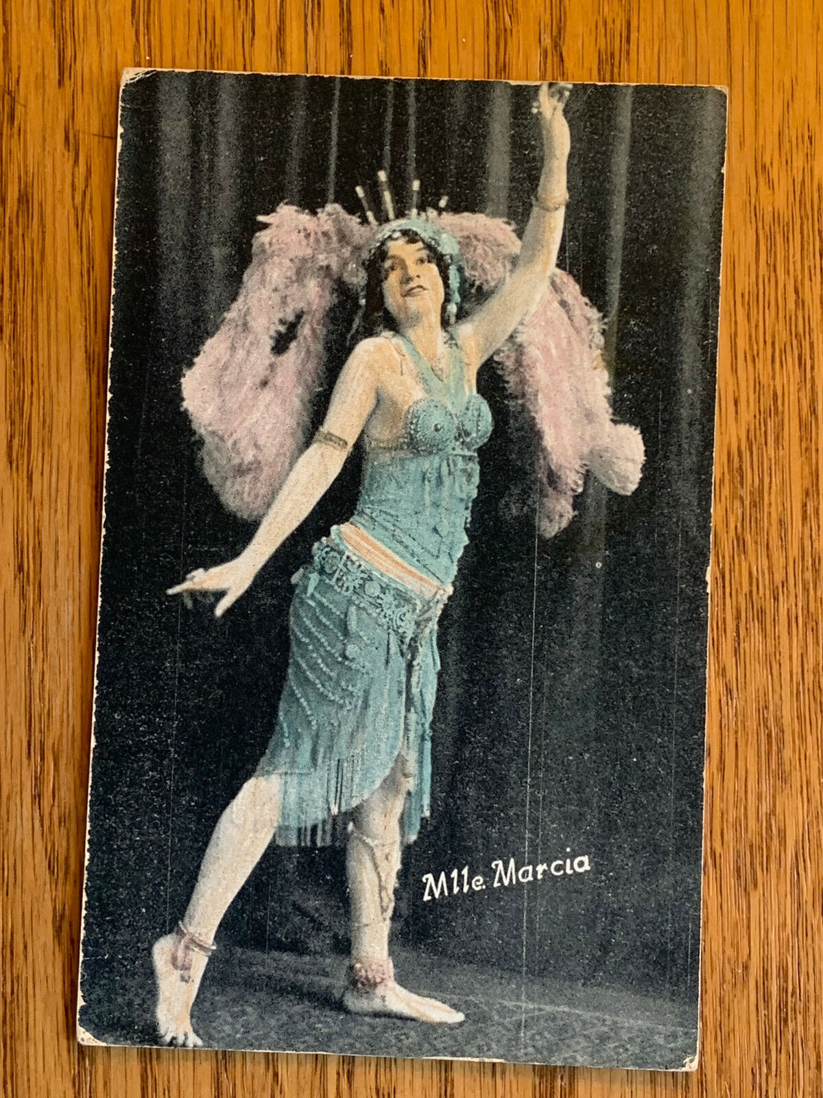 Mlle. Marcia Vaudville Actress, Pinup Burlesque, Risque Costume, ca 1910
