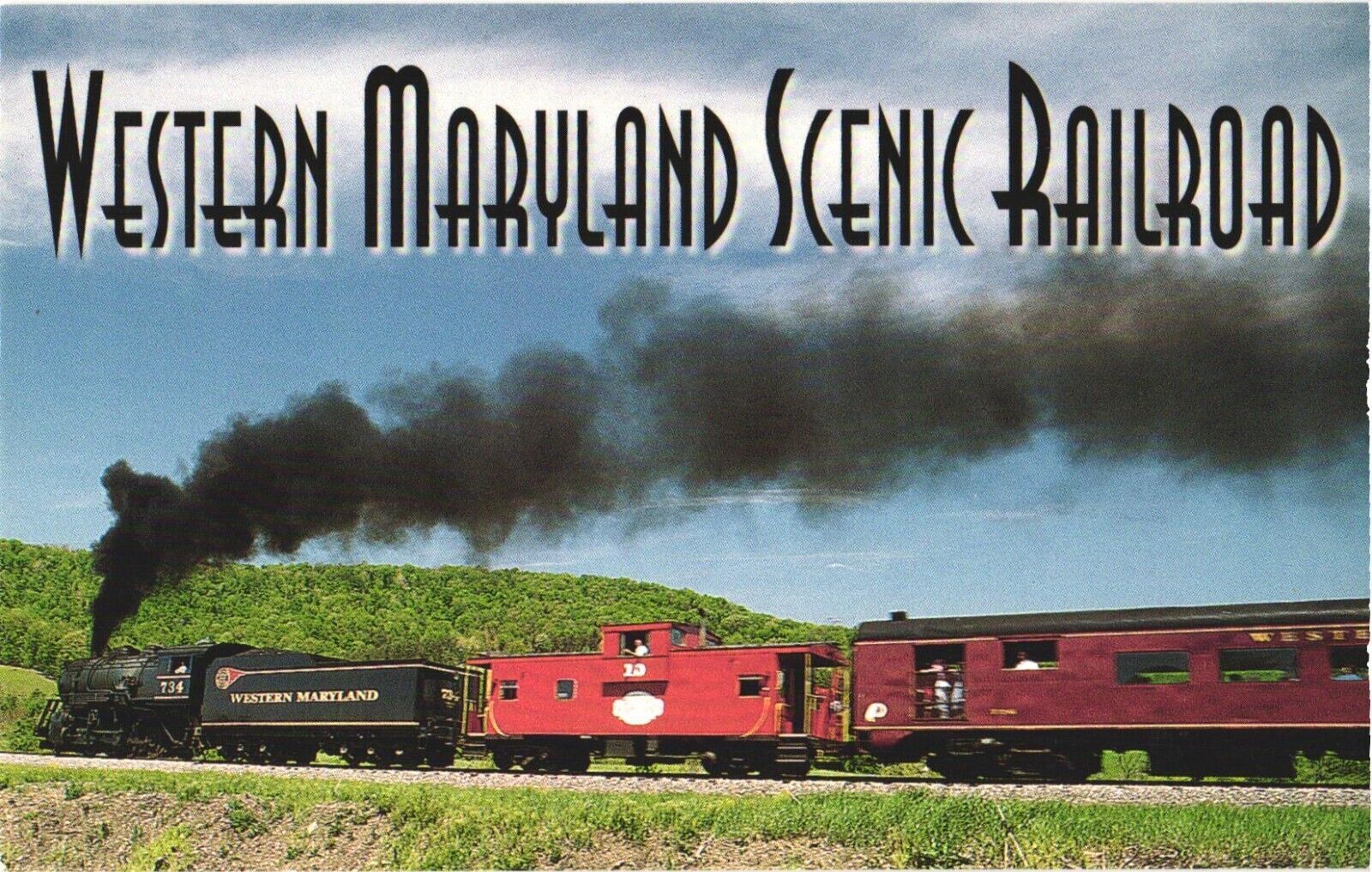 The Baldwin 1916 Steam Locomotive, Western Maryland Scenic Railroad Postcard
