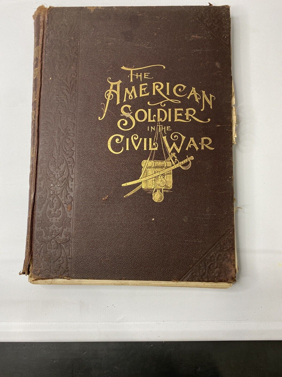 Leslie’s THE AMERICAN SOLDIER IN CIVIL WAR-Vtg 1895 Illustrated Military History