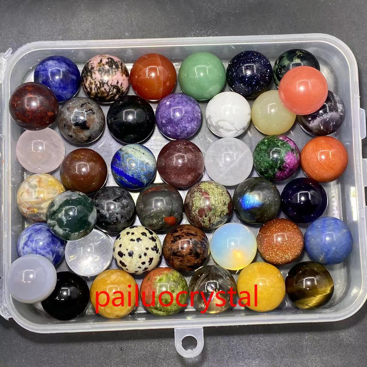 10pcs Wholesale Natural mixed Ball Quartz Crystal Sphere Reiki Healing Gem 15mm+