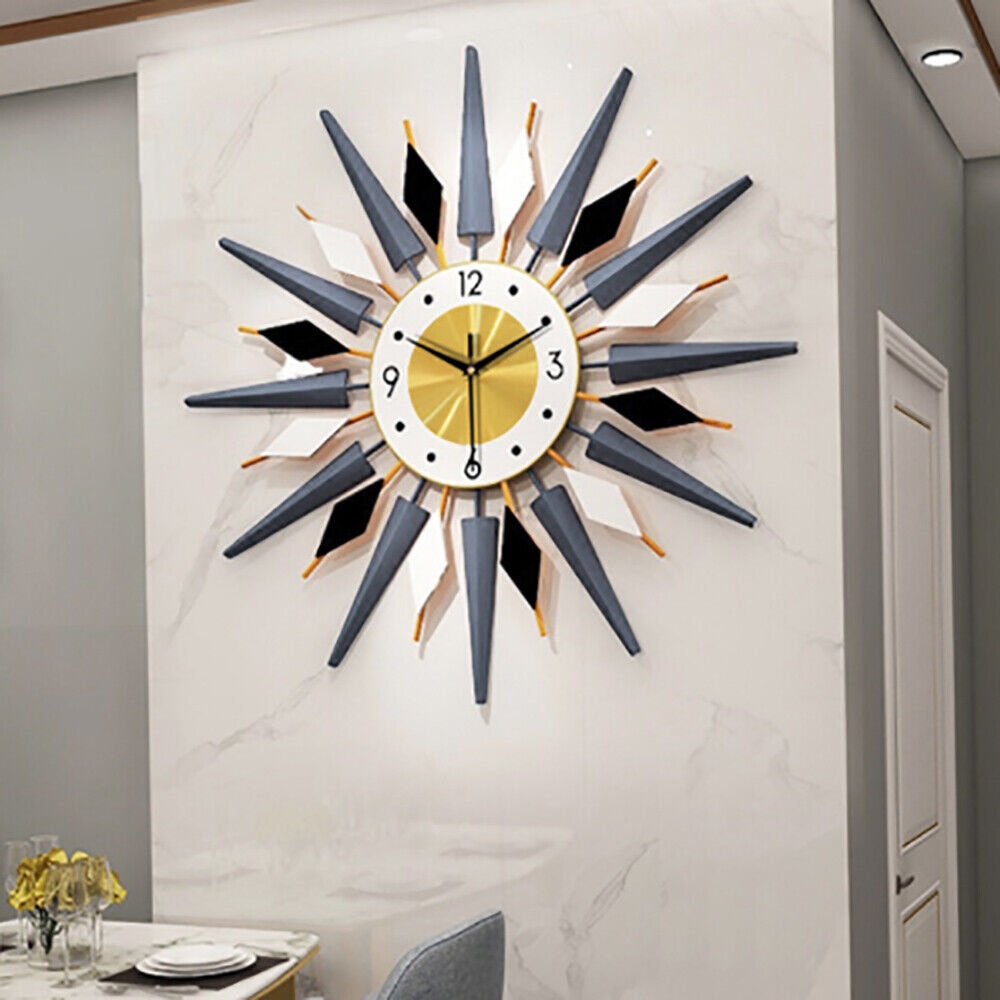 23.6 Inch Wall Clock Silent Mid-Century Modern Art Decorative Large Wall-Clock