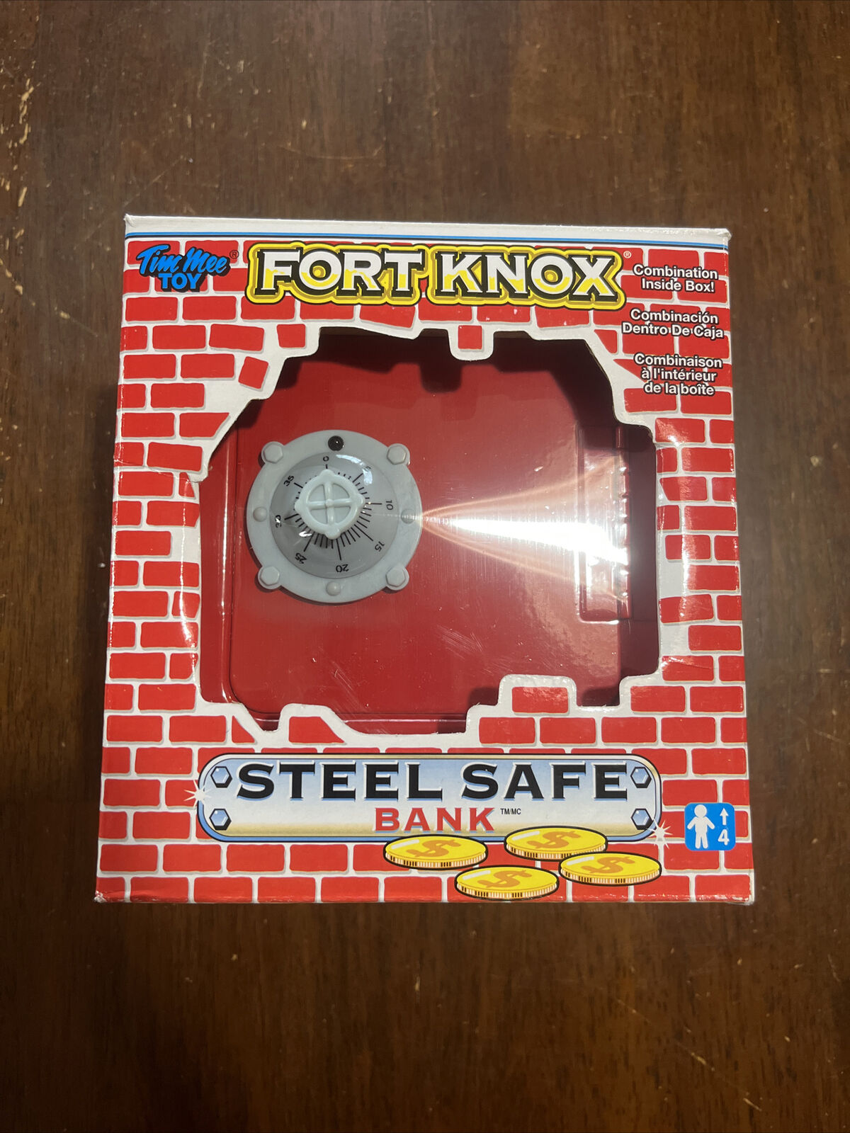 Vintage Fort Knox Steel Combination Safe Bank Tim Mee Toy w Box