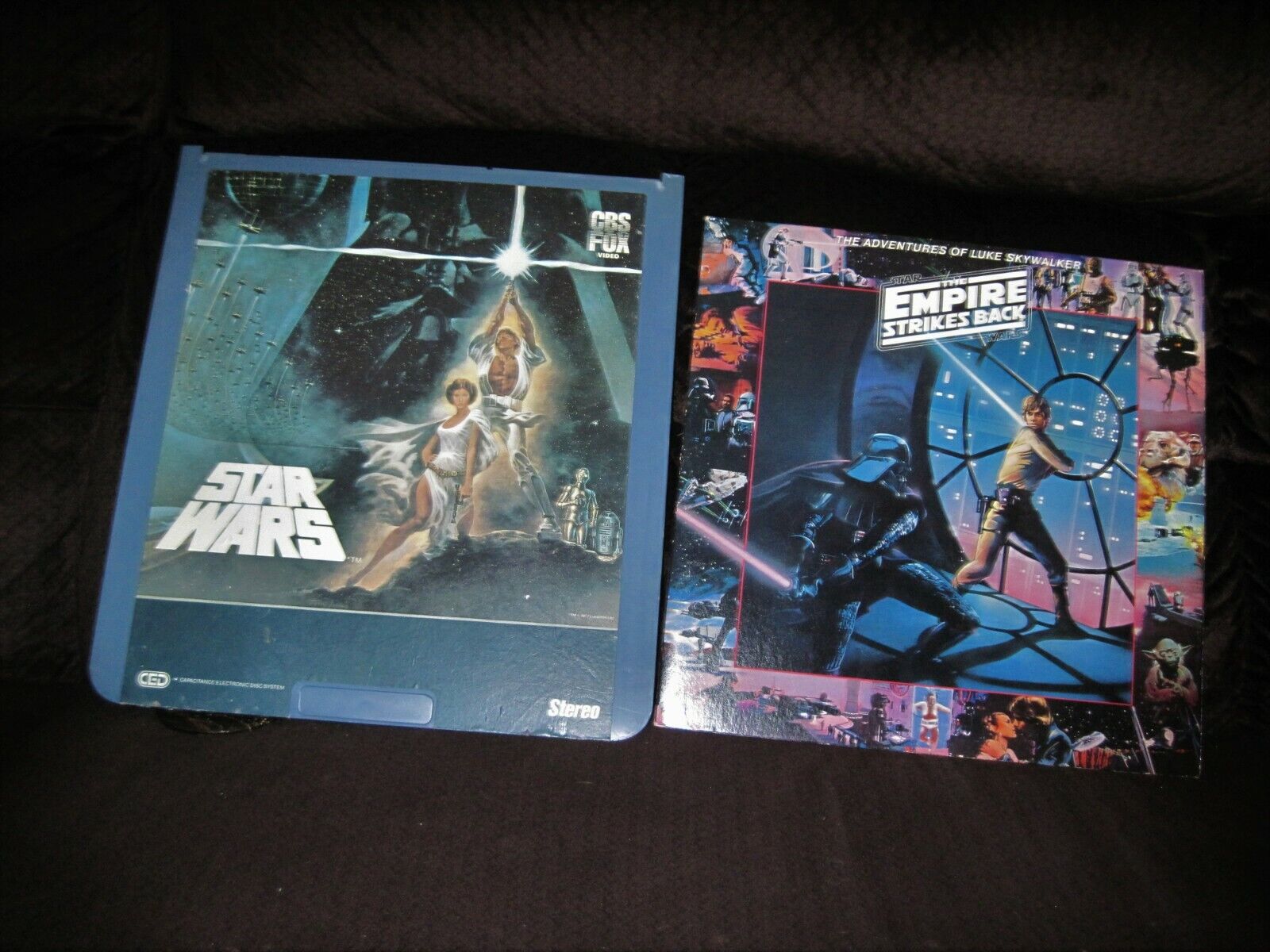 Star Wars vintage laser disc and vinyl record gatefold 1980-82 Lucas Film 8+ VG