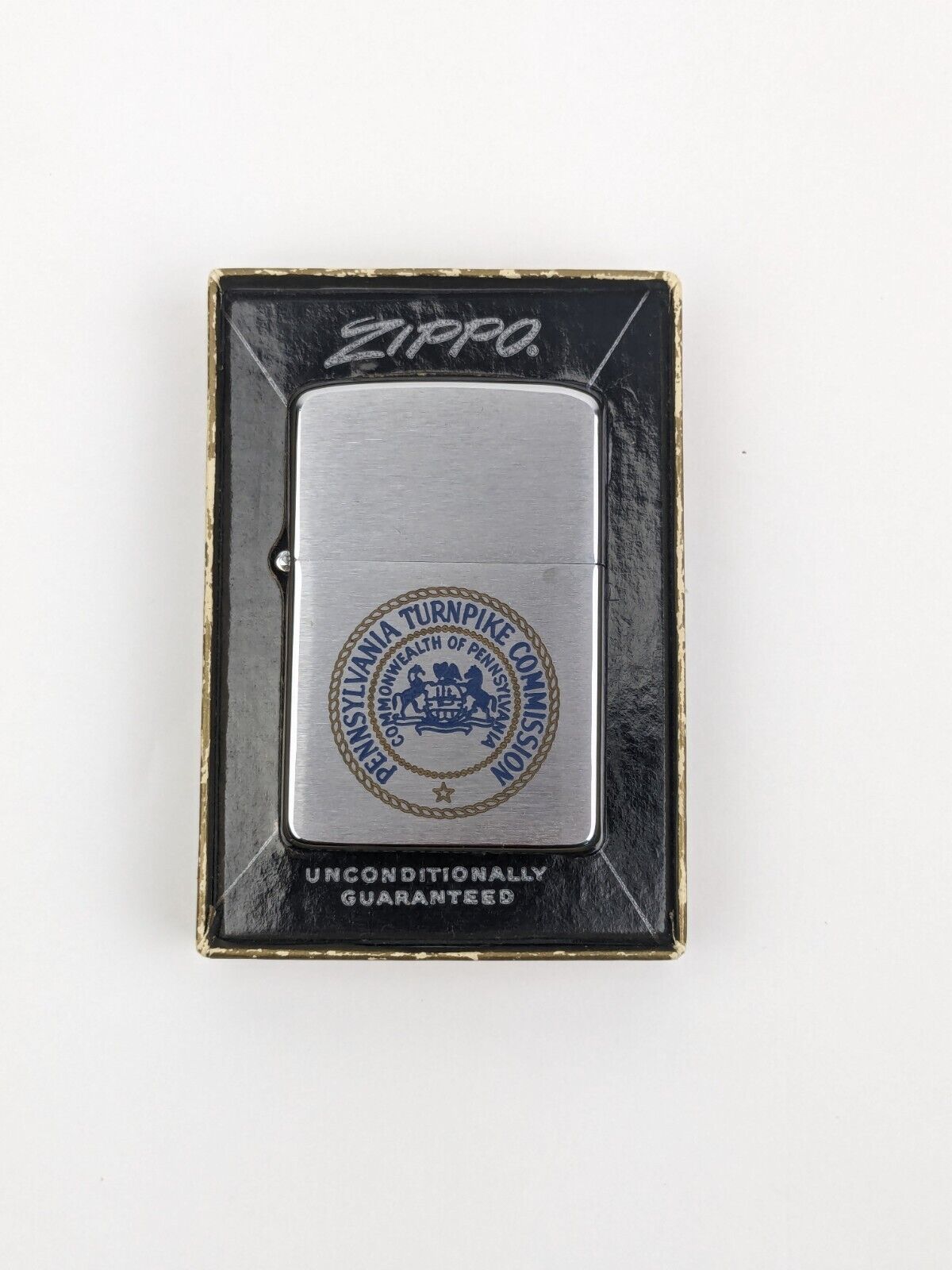 Vtg 1959 Zippo Lighter Pennsylvania Turnpike Commission PA Rare USA