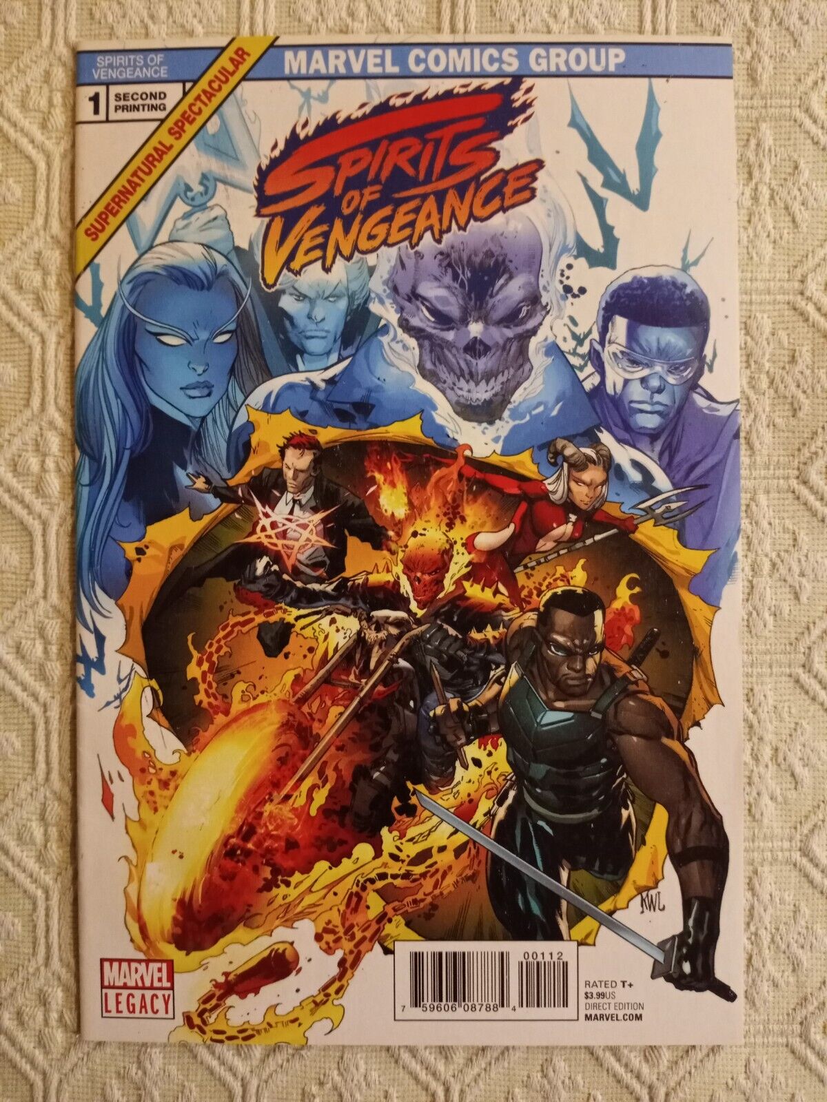 Spirits of Vengeance 1 Ken Lashley 2nd Print Variant 2017 Marvel Comics HTF