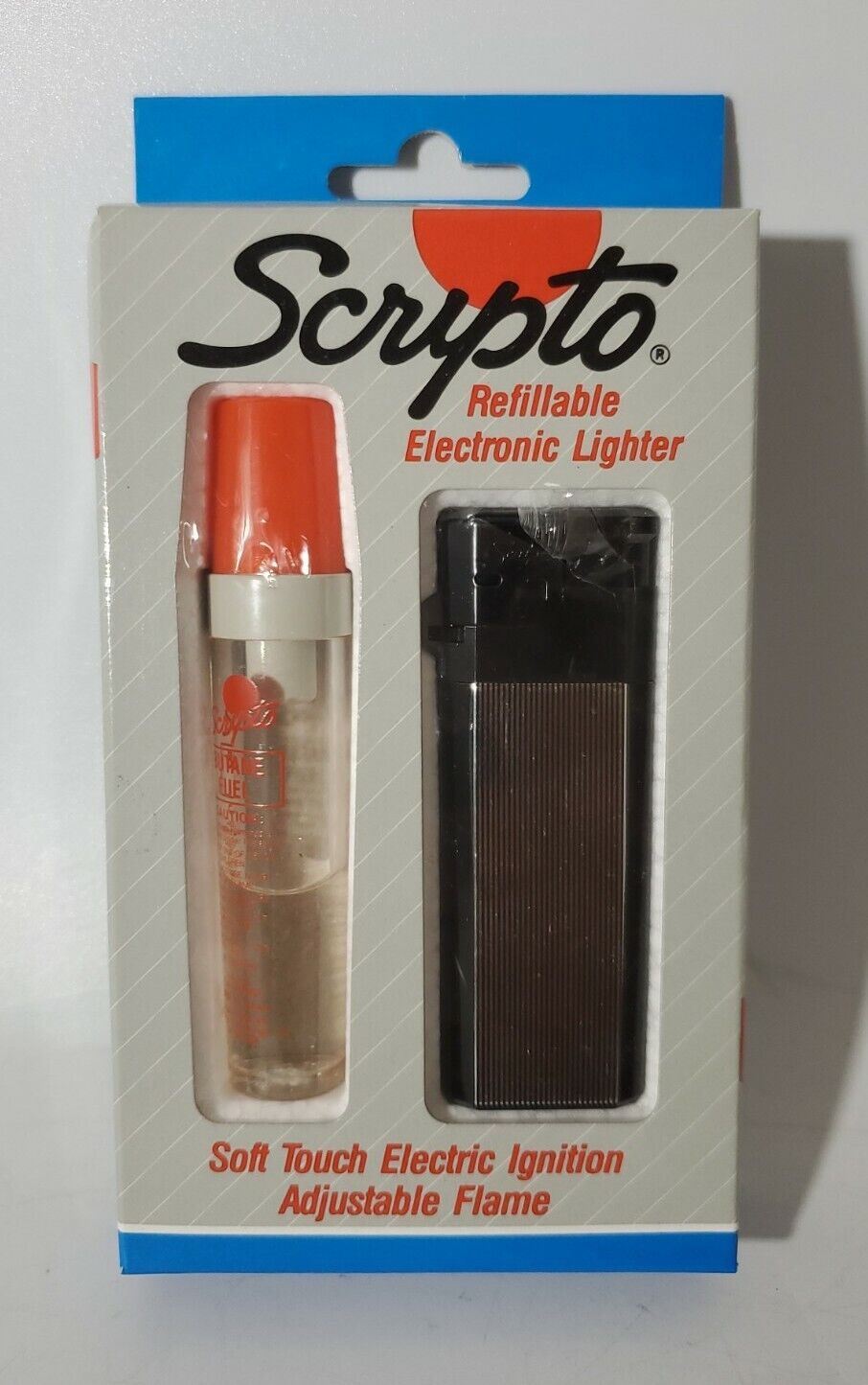 Vintage Scripto Refillable Electronic Lighter 1987 NEW OLD STOCK RARE 
