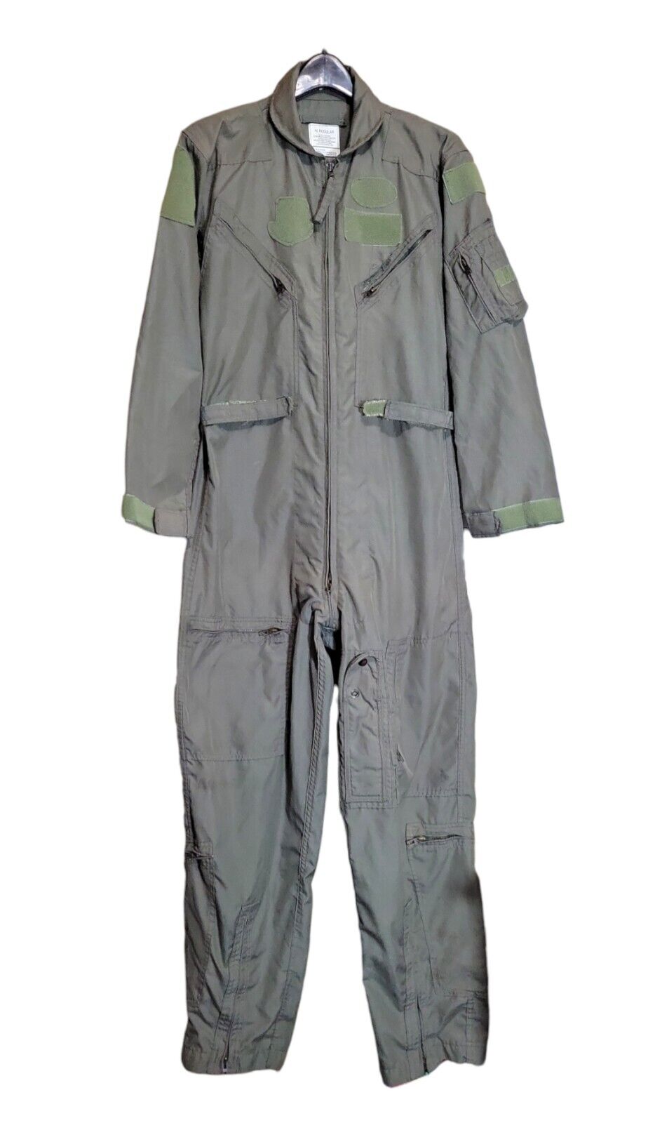 Military Flyers Mens 40R Coveralls CWU-27P Flight Suit Sage Green Air Force Army