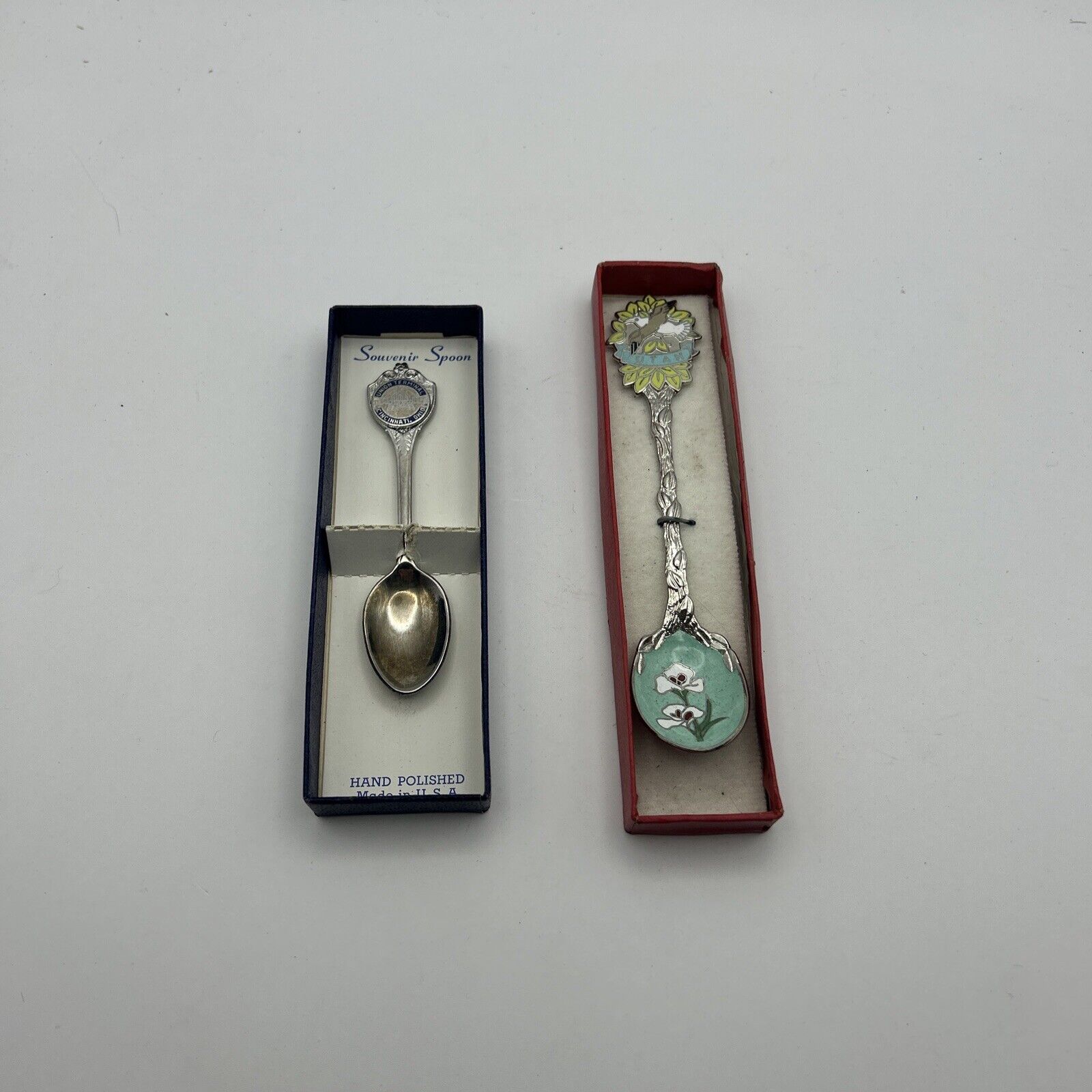 Set of 2 Vintage Antique Mixed Lot Miniature Spoons