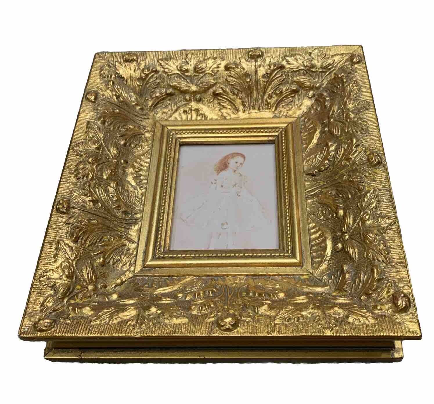 Vtg Bombay Company Hanging Wall Frame Ornate Gilded Chunky Gesso Substantial
