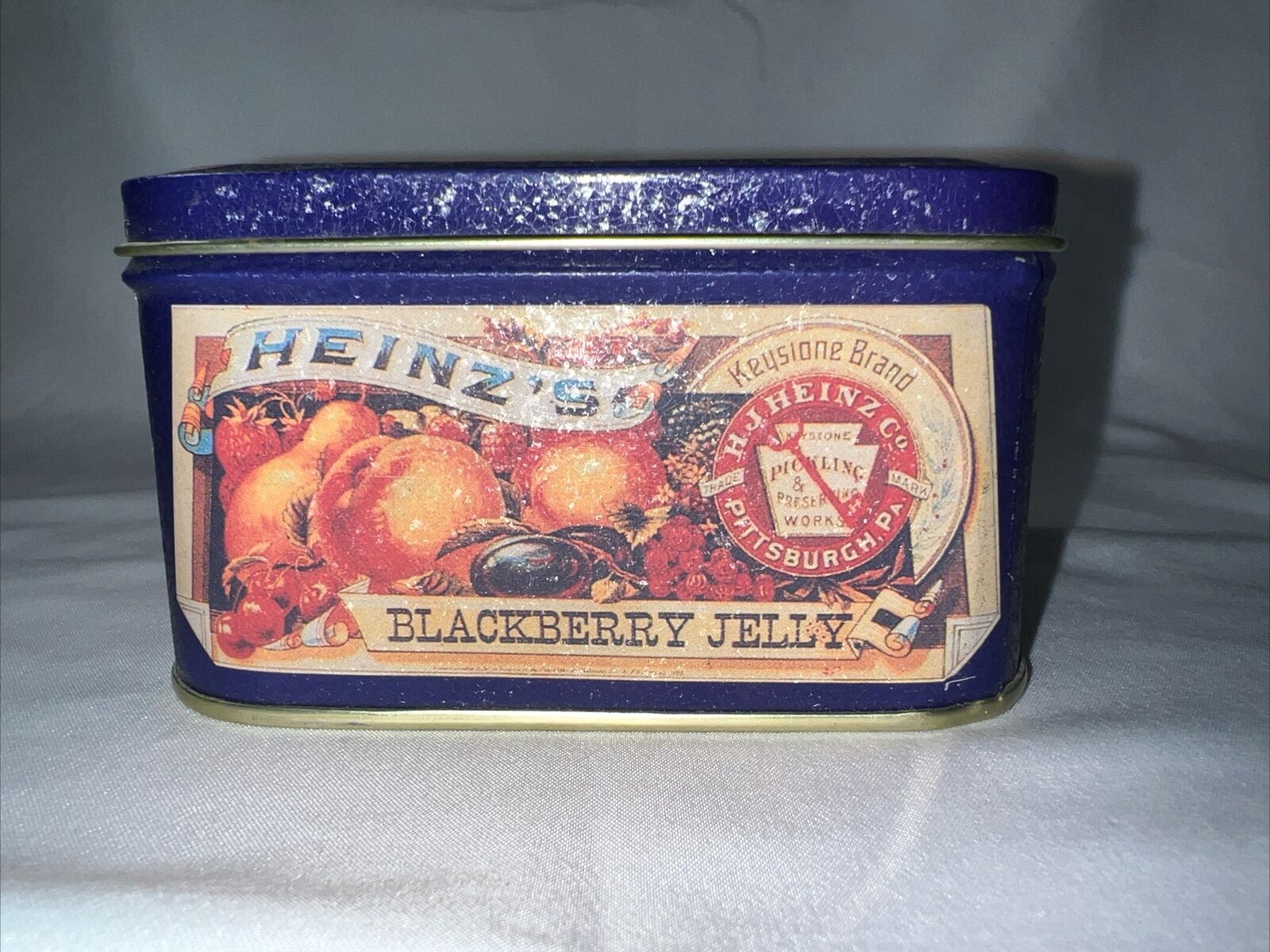 Heinz\'s Blackberry Tin 1983 Vintage Bristol Ware Pittsburgh PA Advertising Box
