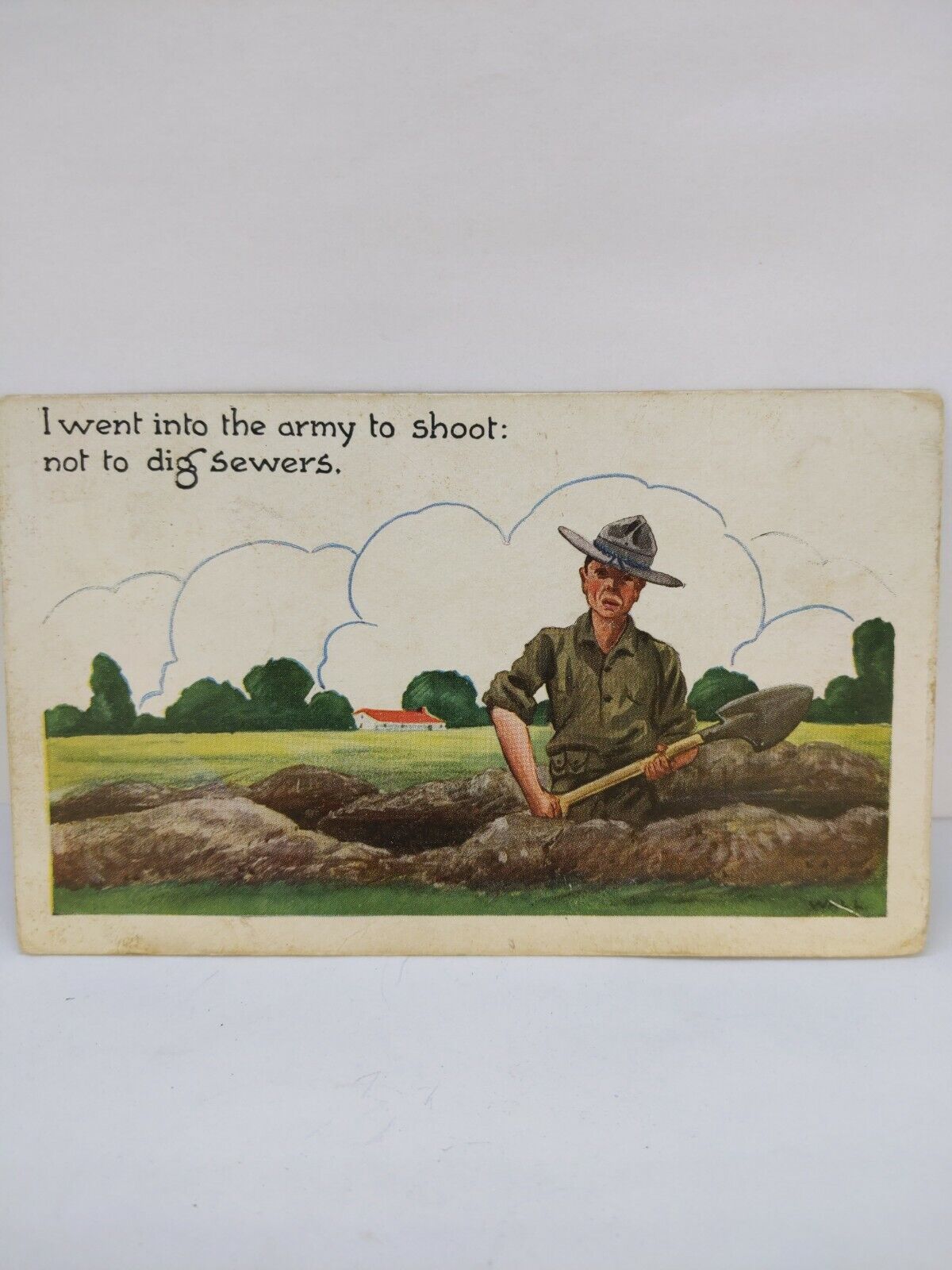 Postcard Antique WW1 1918 Used