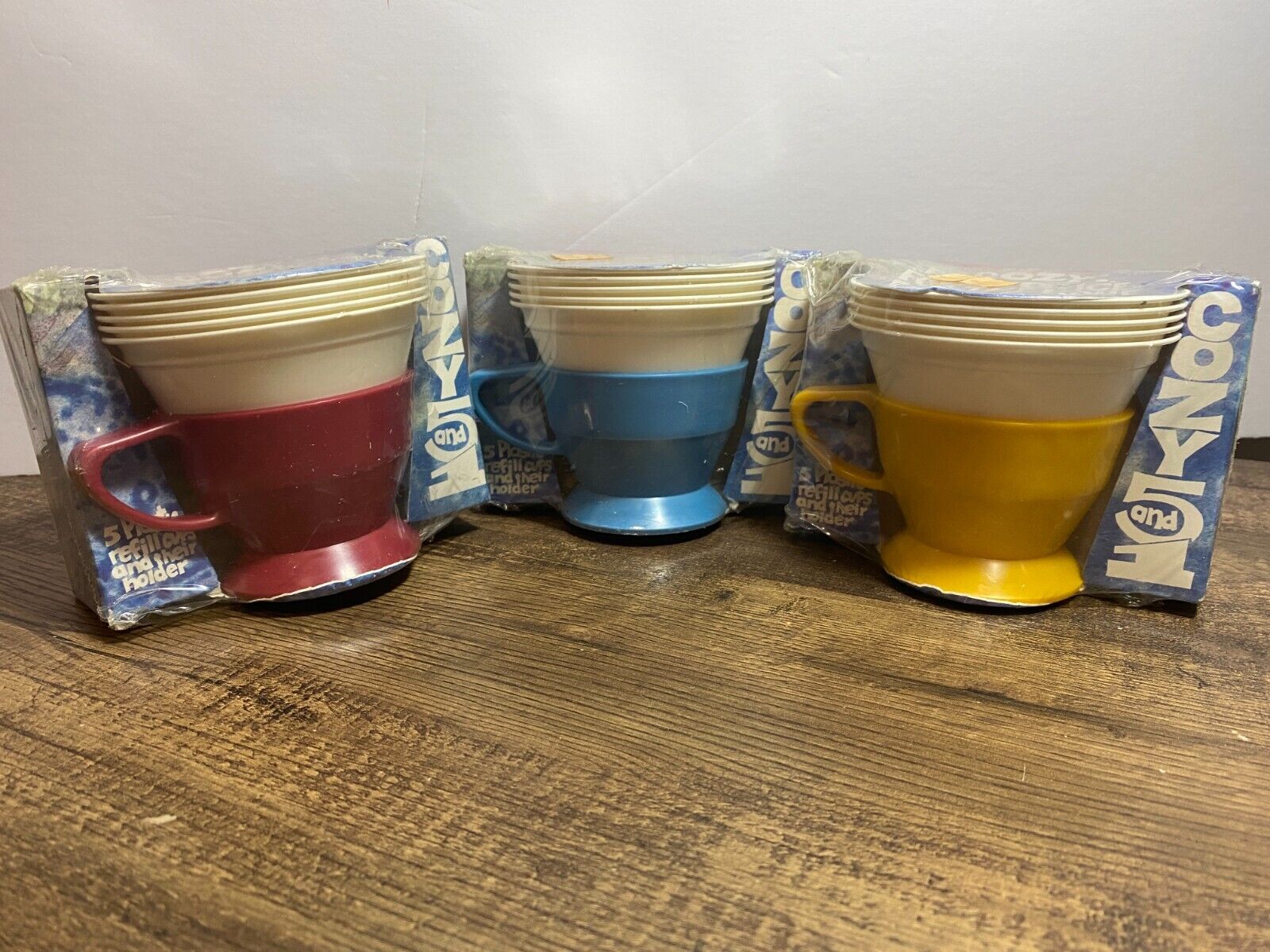 Solo Cozy Cups 5 and 1 - Lot of Three Holders and 15 Cups - NOS - Vintage