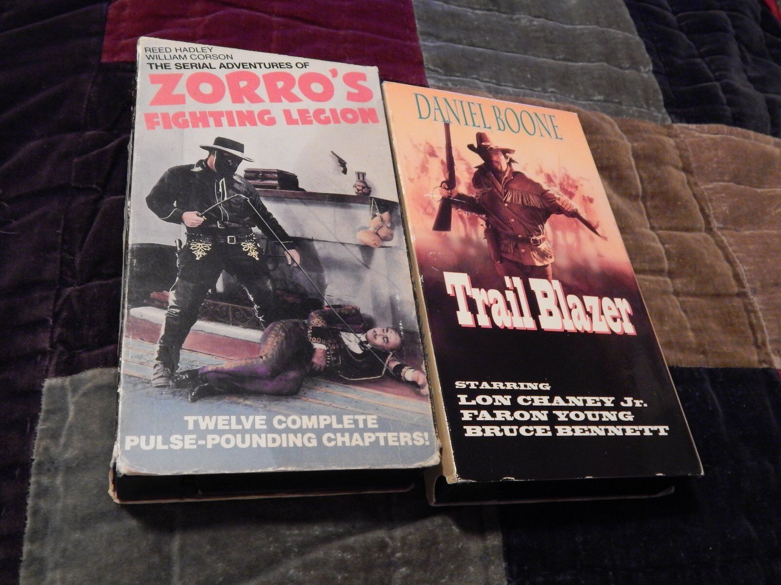 Zorro\'s Fighting Legion + Daniel Boone: Trail Blazer (VHS x 2) Vtg. ACTION LOT