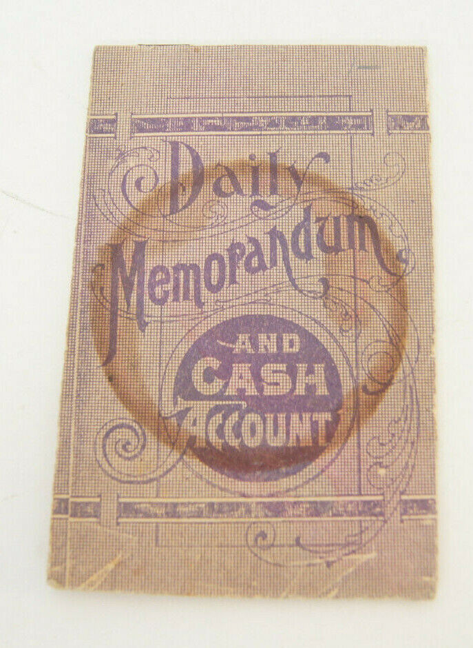 Emerson's Bromo Seltzer Daily Memorandum and Cash Account Pocket Notepad 