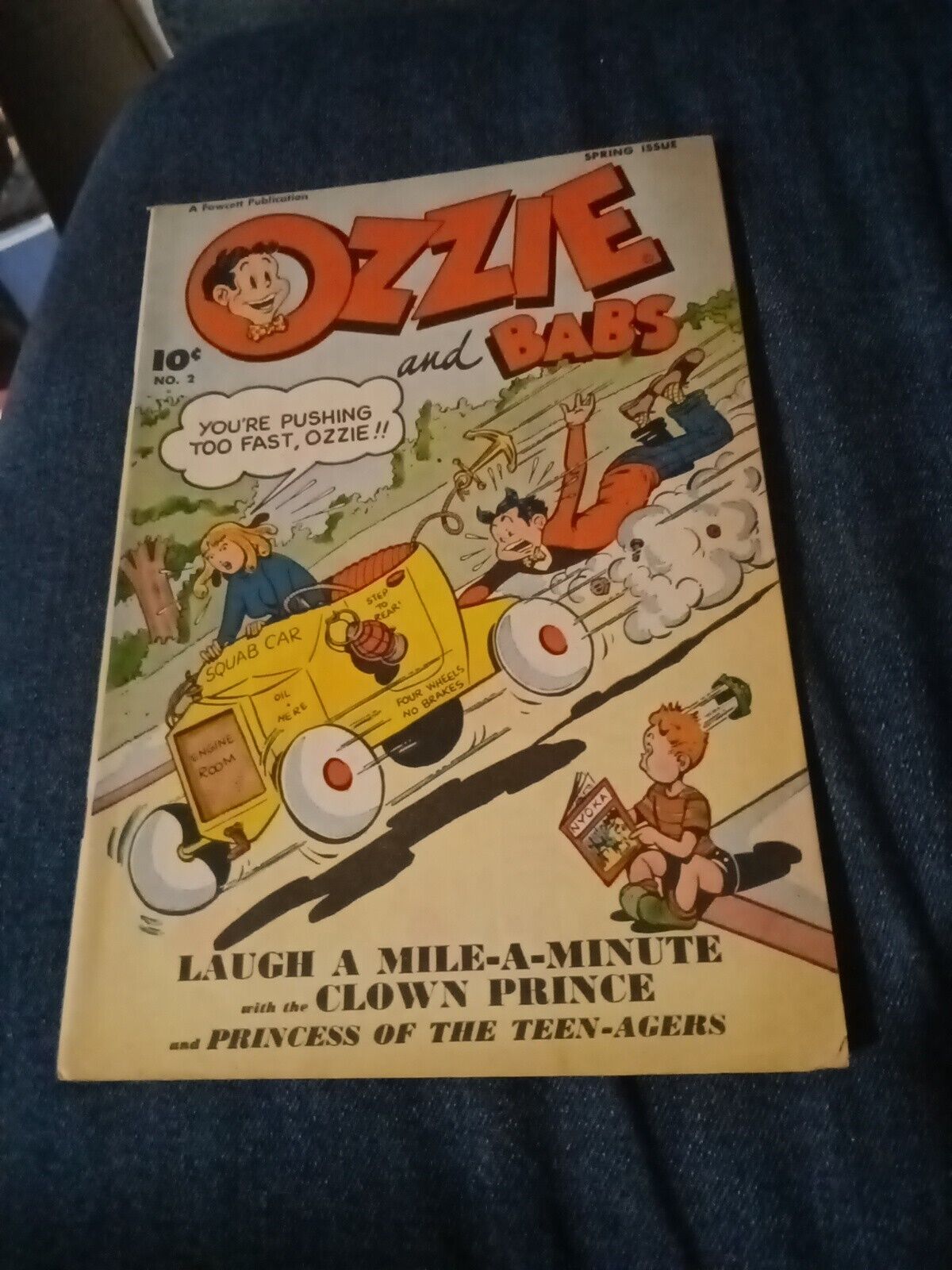 Ozzie and Babs 2 Golden Age 1948 Fawcett Teen Humor Precode Good Girl Art Panels