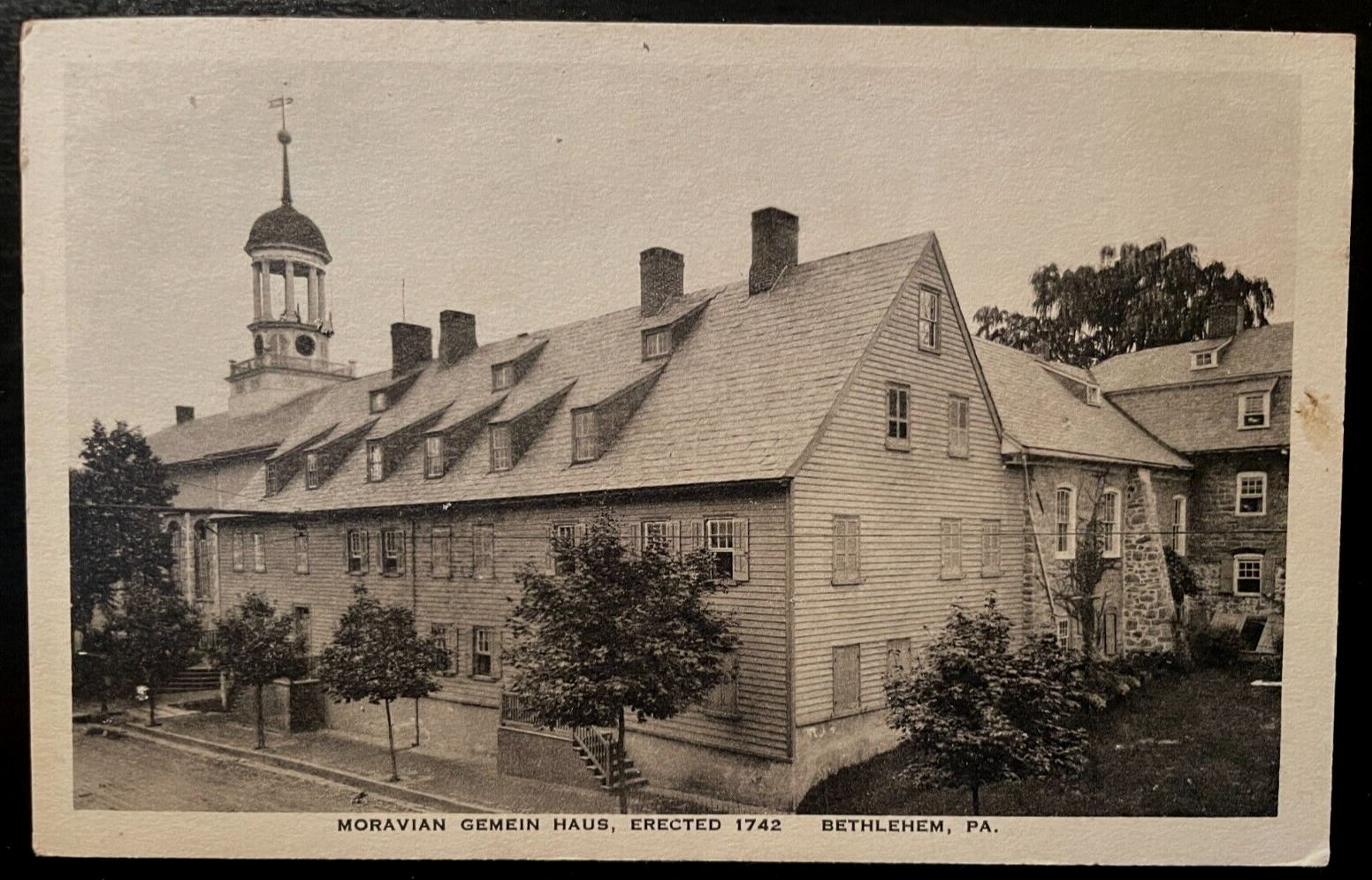 Vintage Postcard 1941 Moravian Gemein Haus, Bethlehem, Pennsylvania (PA)