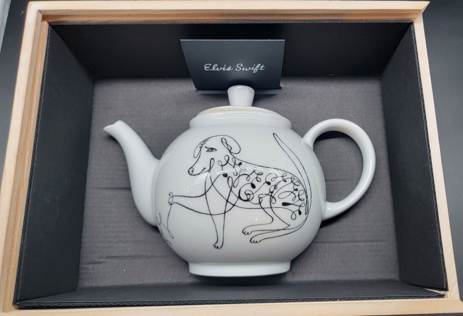 RARE Limited Edition ELVIS SWIFT-Teapot #7 of 200- 50th Anniversary Crate&Barrel