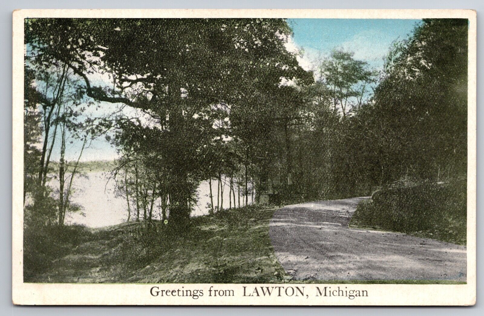 Scenic Greetings from Lawton Michigan MI c1920s Postcard
