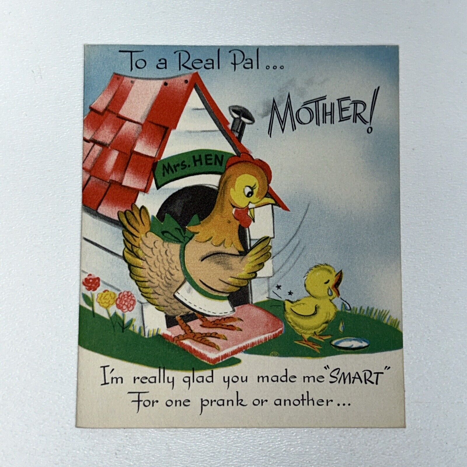 Vintage Mother’s Day Card, To A Real Pal…Mother