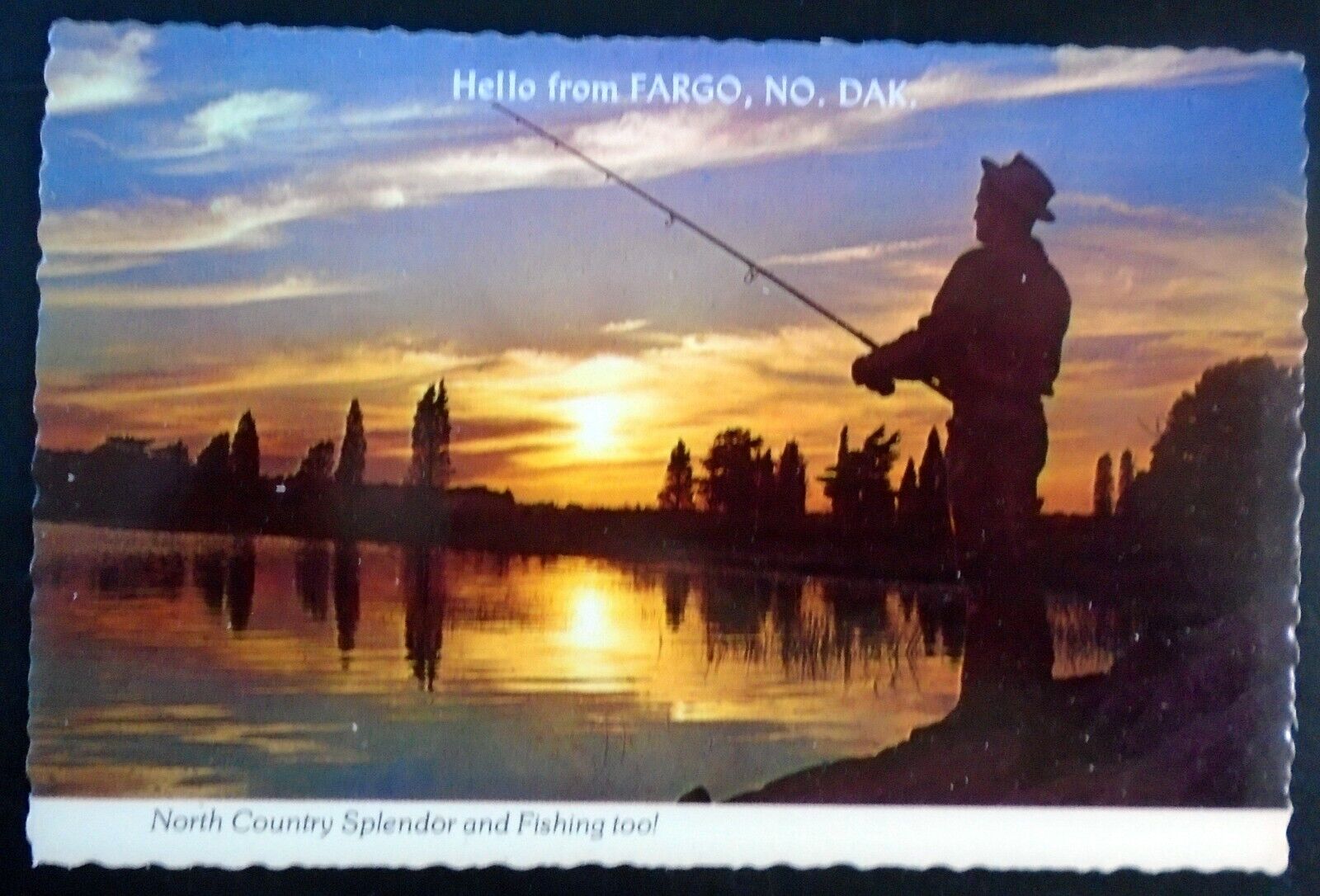 “Hello from Fargo, No. Dak.” Fly Fisherman, North Country Splendor, North Dakota