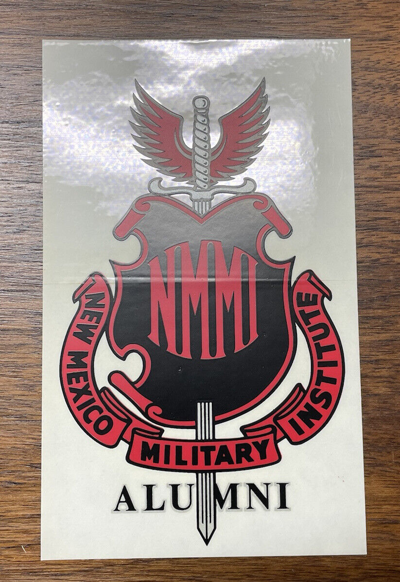 Vintage New Old Stock NMMI New Mexico Military Institute Decal