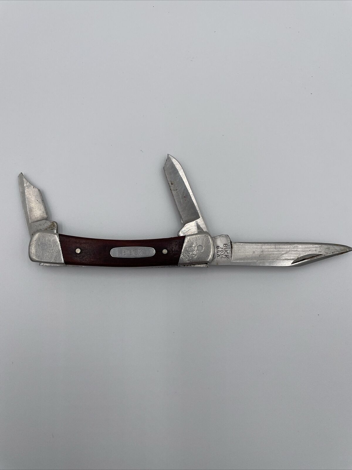 Vintage U.S.A. BUCK  703 Three Blade Folding Pocket Knife 1989