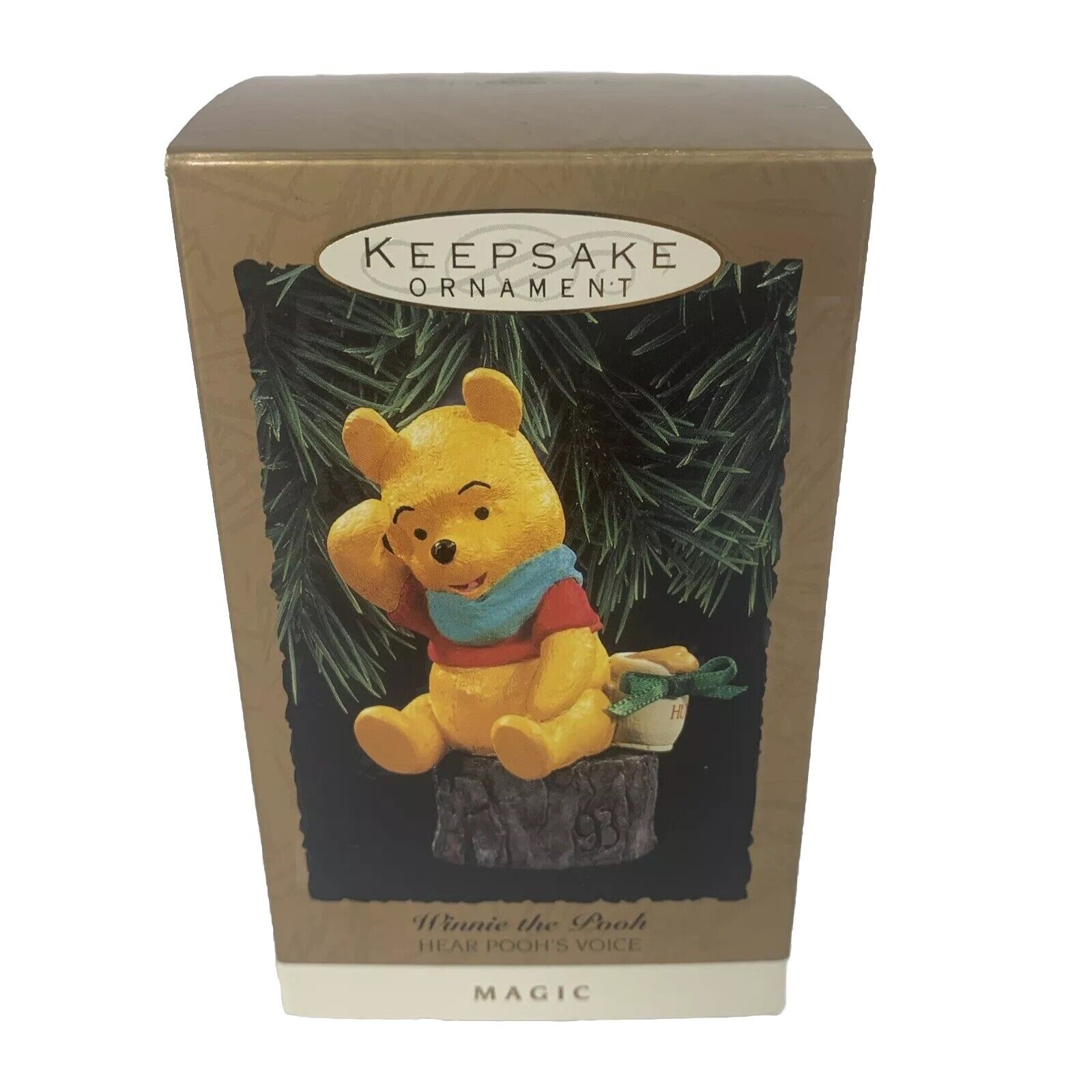 1993 Hallmark Keepsake Ornament Magic Winnie the Pooh Hear Pooh's Voice NIB