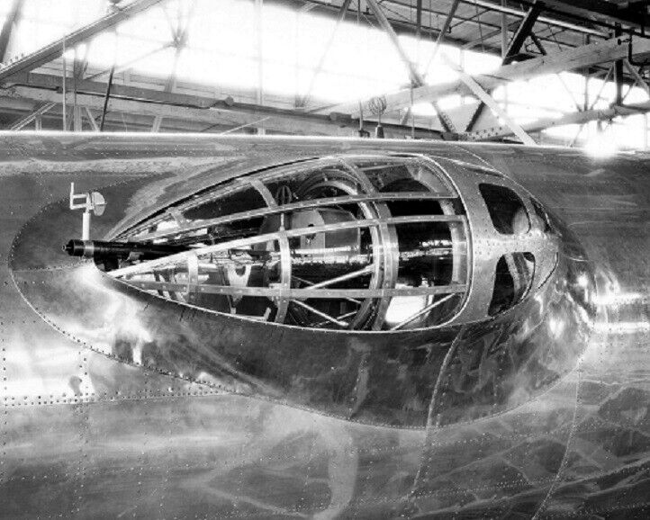 Detail view of a Boeing XB-17 Bomber Waist Blister Turret 8x10 WWII Photo 123a
