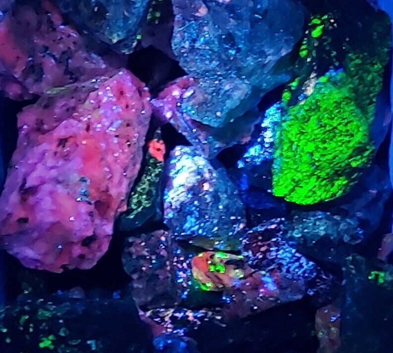 5lb+ Lot Franklin SH NJ Longwave Fluorescent Rocks Minerals Willemite Sphalerite