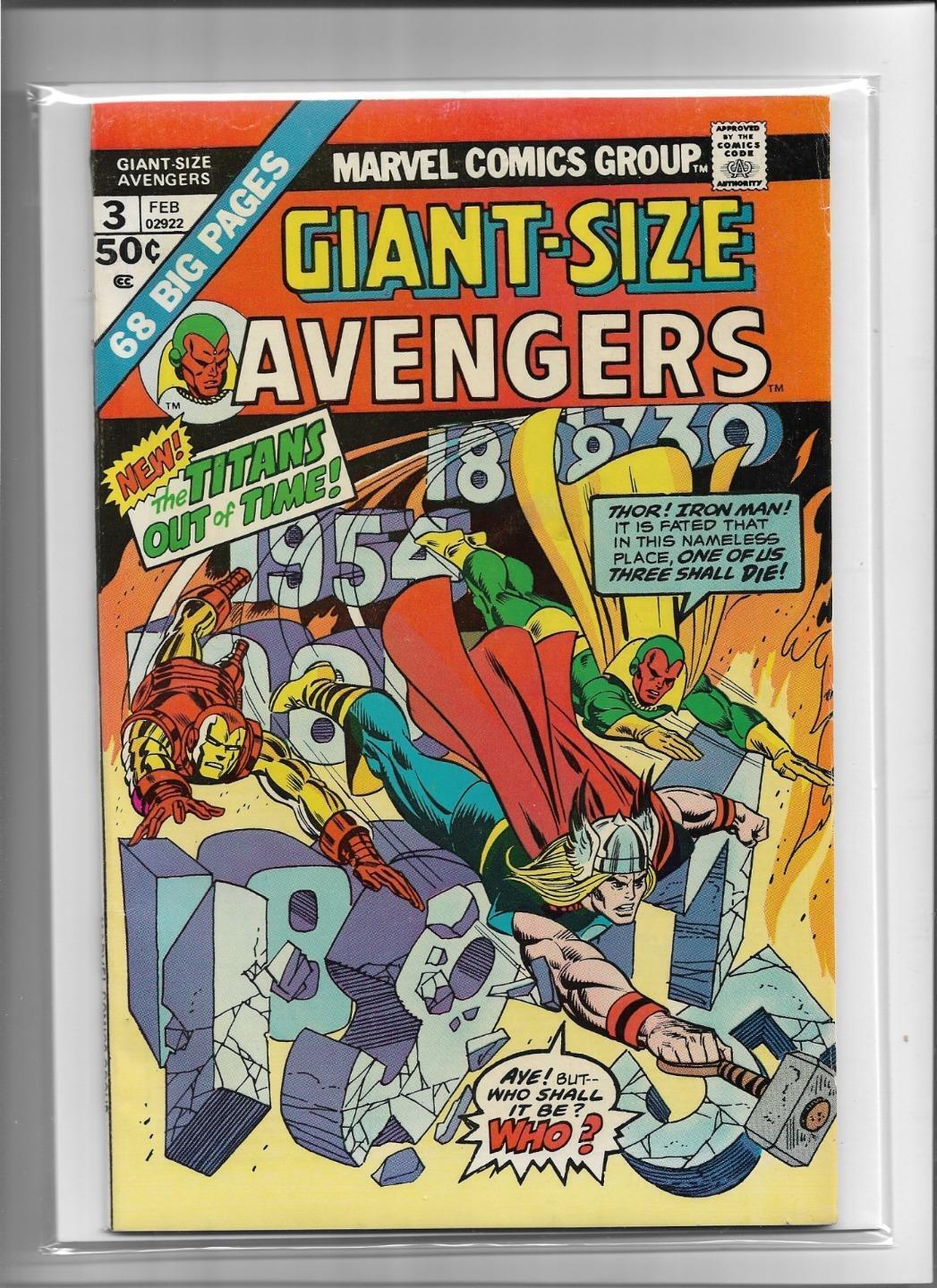 GIANT-SIZE AVENGERS #3 1975 VERY FINE 8.0 4407 IRON MAN THOR VISION