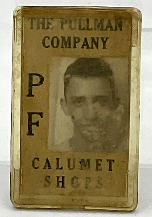 RARE Pullman Company Rail Car Manufacturing Employee Badge Calumet Shops Lincoln