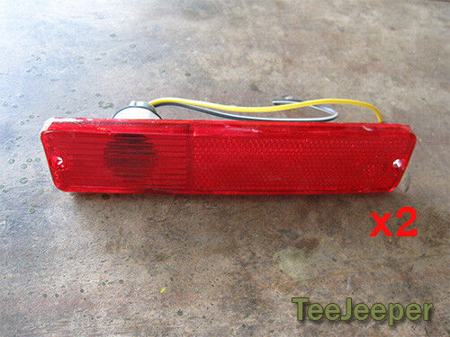 2 x new Red Turn Side Marker Lights Jeep CJ5 CJ6 CJ7 CJ8