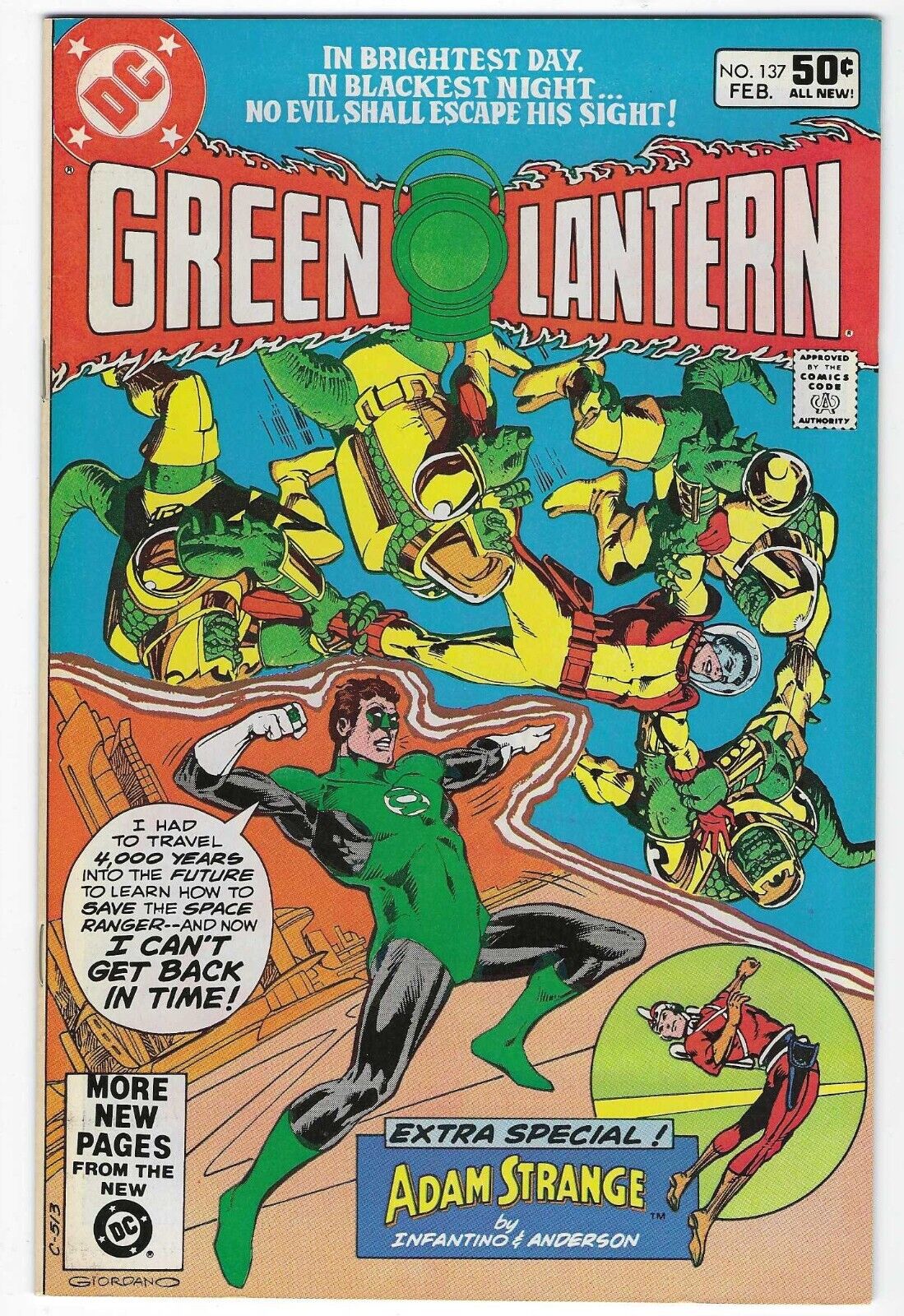 Green Lantern #137 (1981) Space Ranger APP; 1st APP of Citadel; DC Comics; FN+