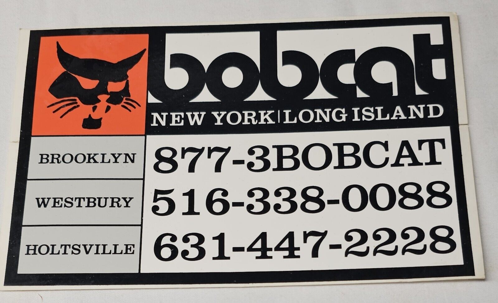 Vintage Bobcat Advertising Sticker Construction Landscaping Heavy Equipment 4×6\
