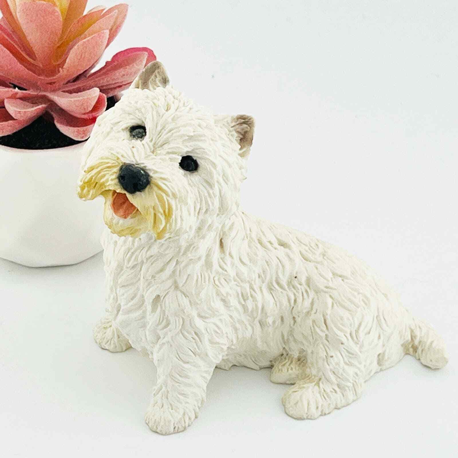 Vintage Castagna White Westie Terrier Dog Figurine Resin Made In Italy 1988