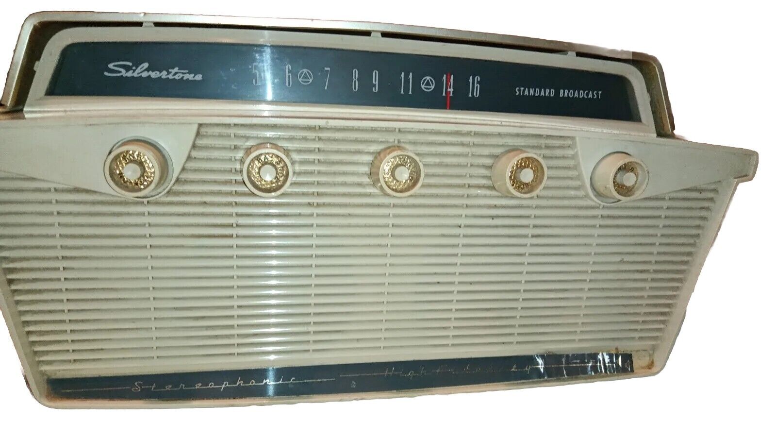 1960- Sears, Silvertone Model 54 - Portable Stereo, AM Radio, Phonograph Player