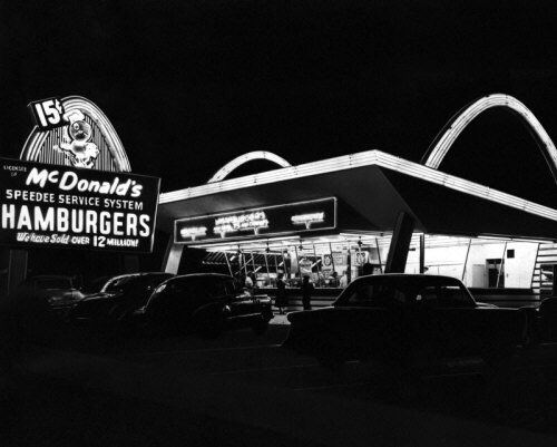 McDonald\'s Restaurant Photo 8X10  - 1955 Des Plaines Illinois Speedee Kroc