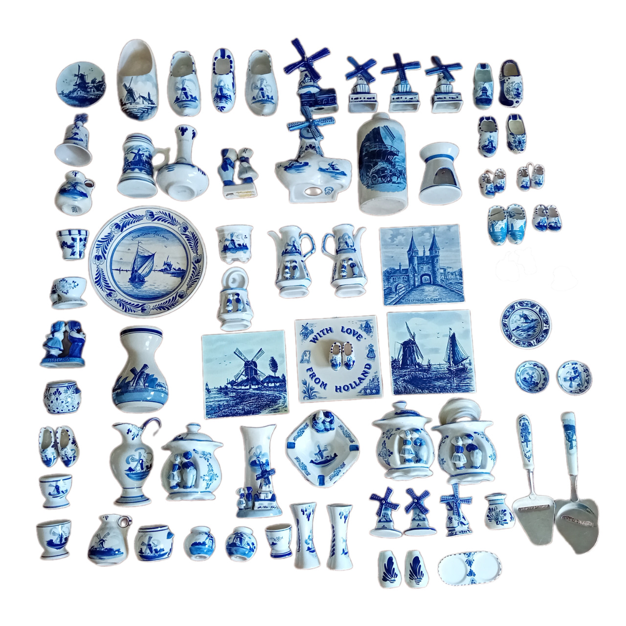 Top Ceramics in the Dutch style - 60 pieces