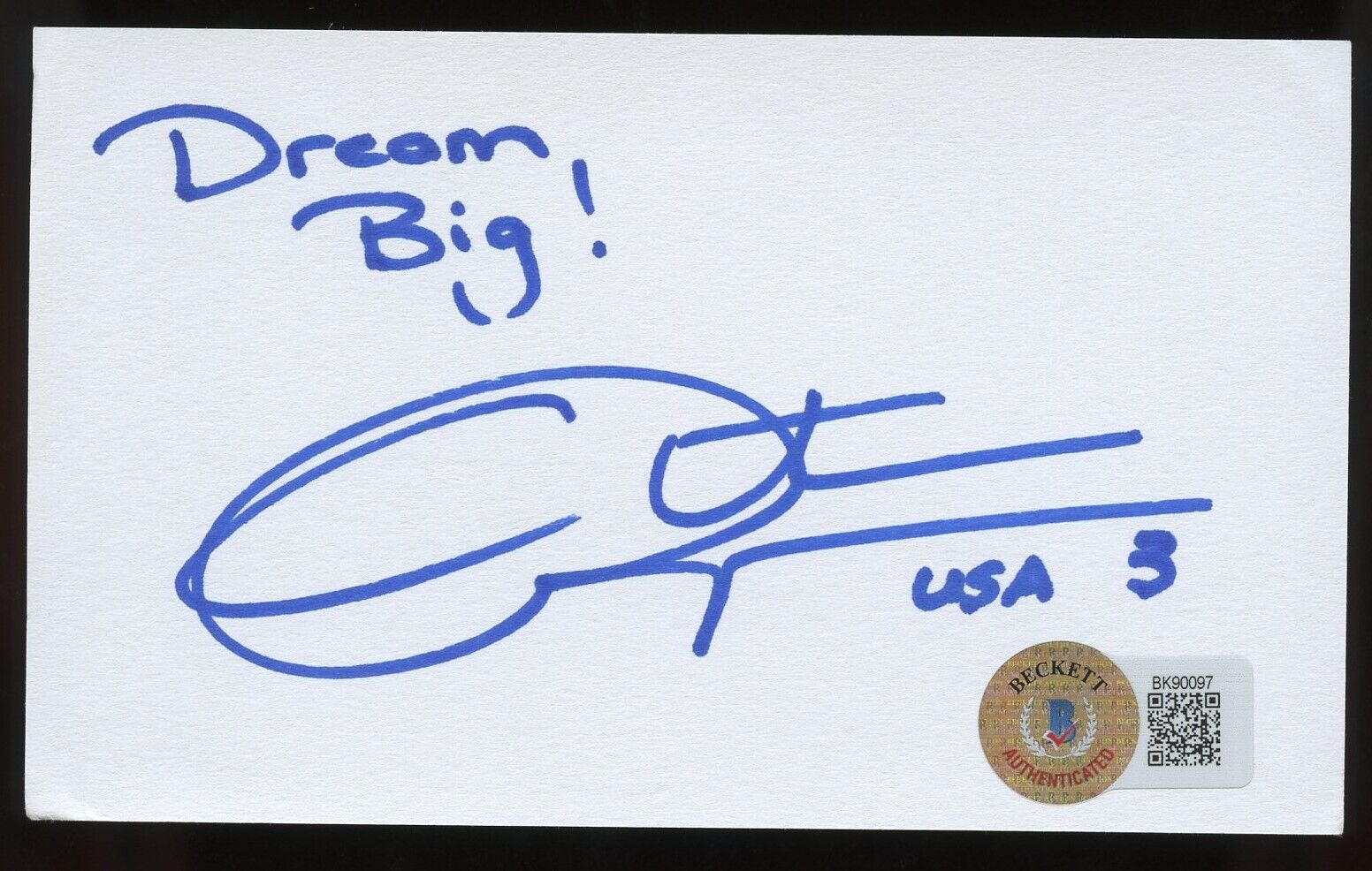 Christie Rampone signed autograph auto 3x5 cut Soccer Player World Champion BAS