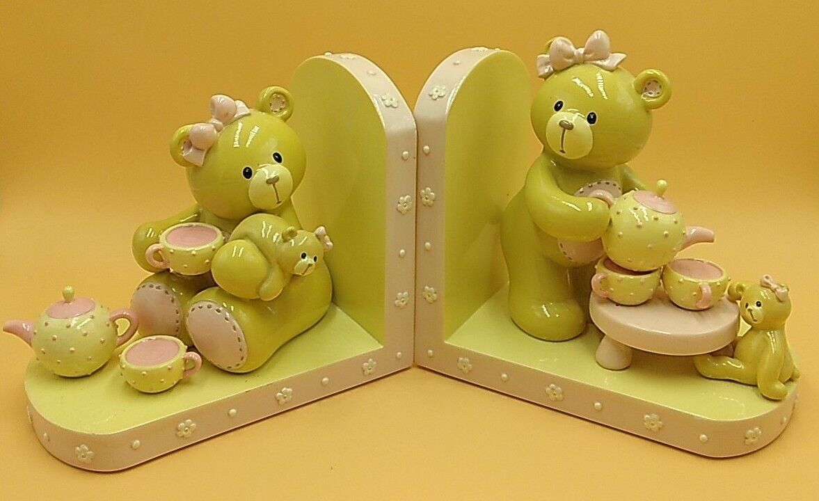 Baby Gund Bookends Bear Tales Collection Nursery Tea Party Shower Gift PINK GIRL