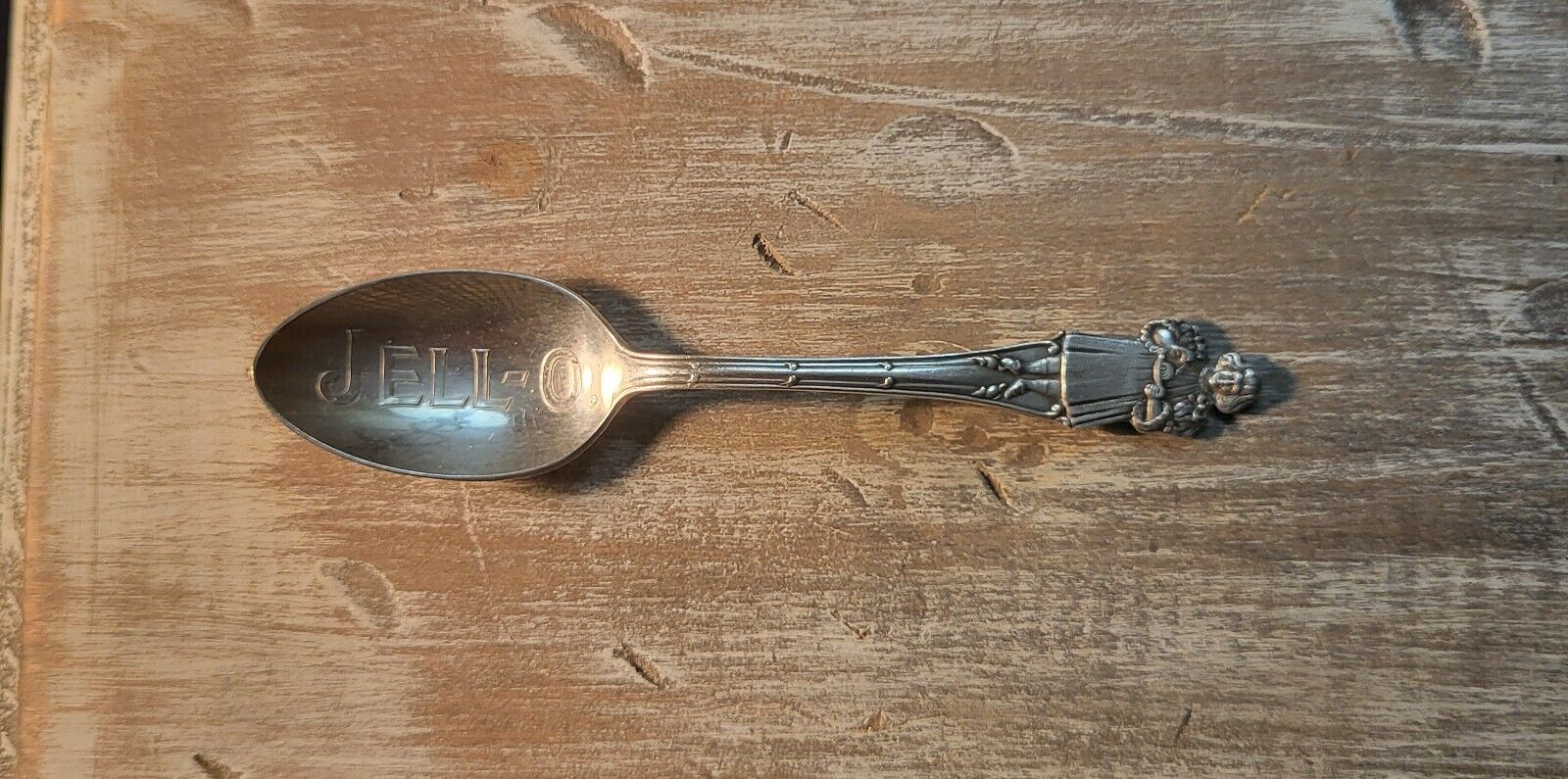 Antique 1900 Jell-O Advertising Souvenir Spoon Silverplate Gelatin Dessert Snack