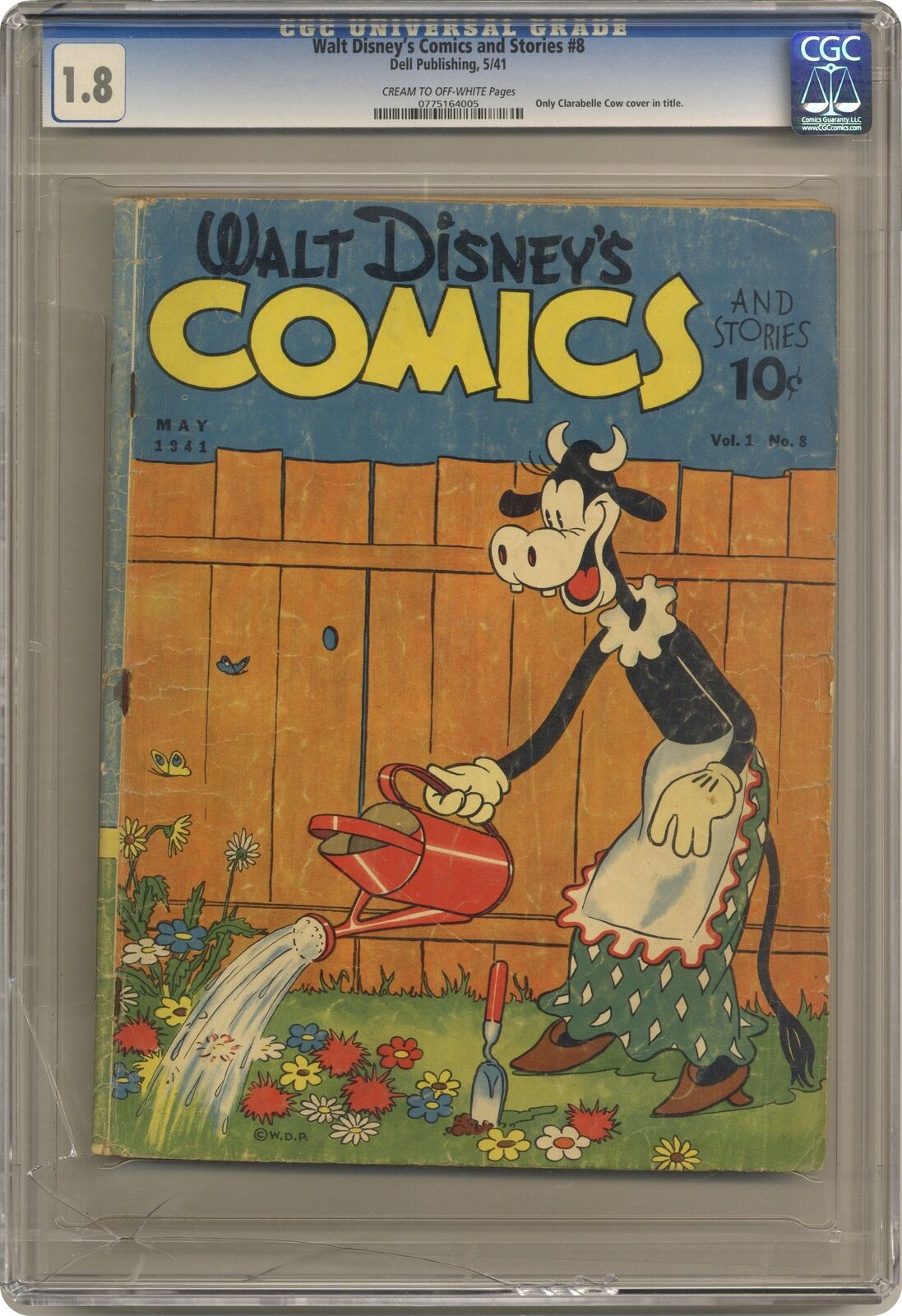 Walt Disney's Comics and Stories #8 CGC 1.8 1941 0775164005