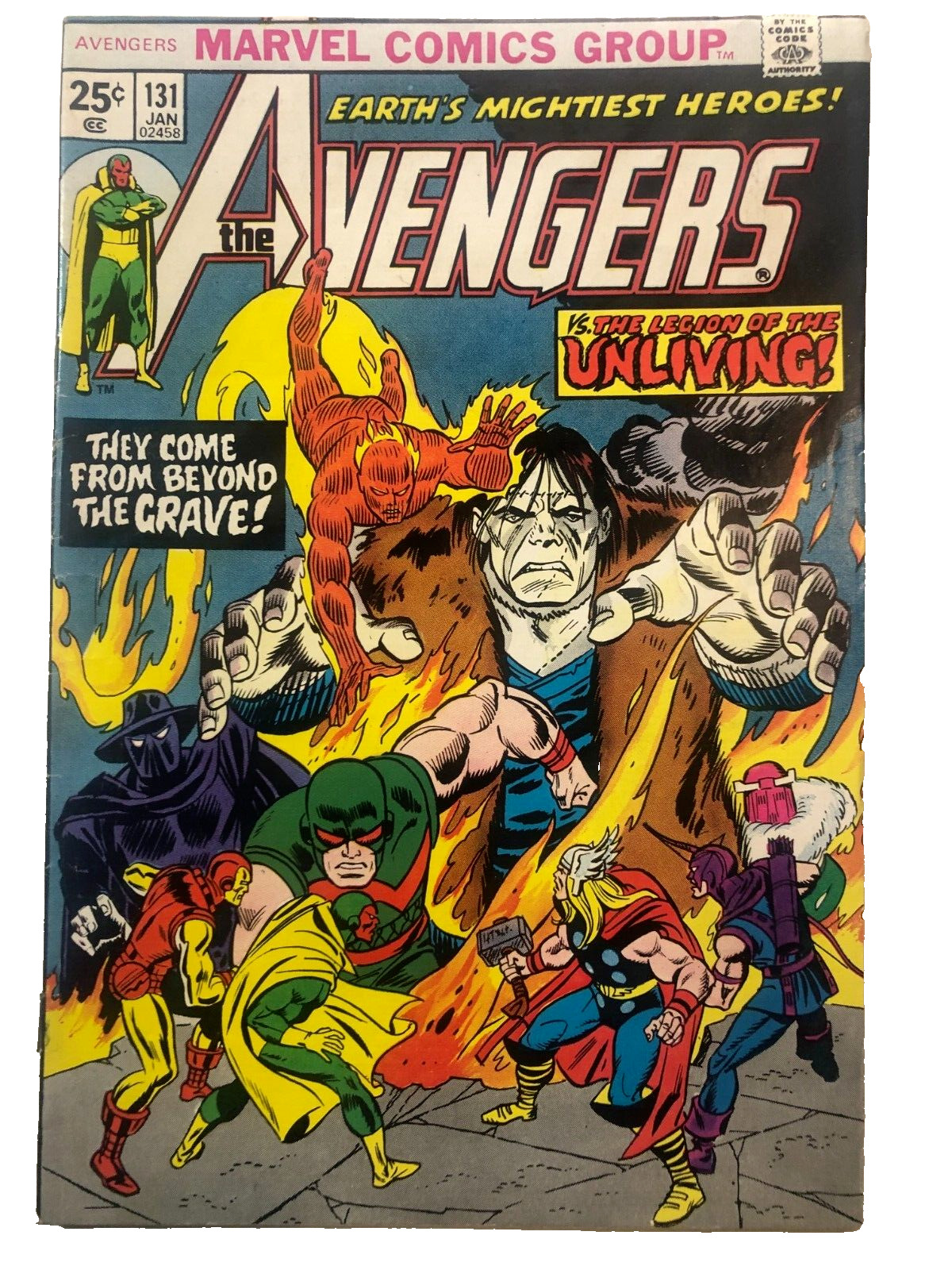 Avengers #131 Vintage Bronze Marvel January 1975 Very Nice Condition & 
