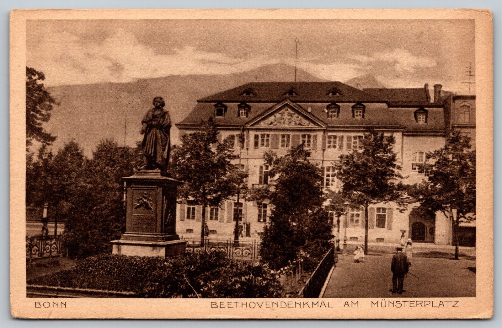Ludwig Van Beethoven Statue Bonn Germany Vintage Photo Postcard Nice