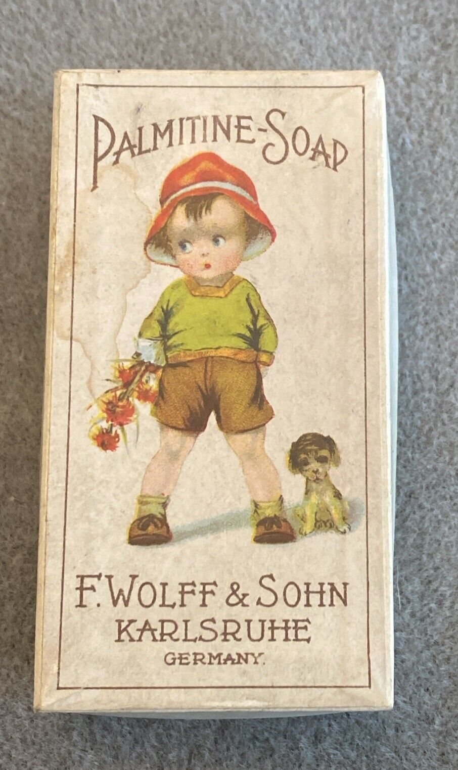 Antique Palmitine Soap F. Wolff & Sohn Karlsruhe Germany, Original Box, Cute