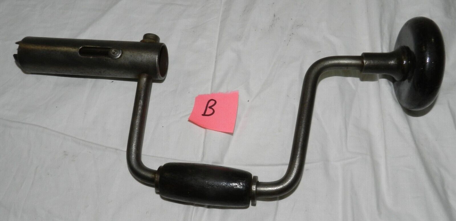 Lot B - Vintage Carpenter\'s Drill Brace with unusual chuck mechanism