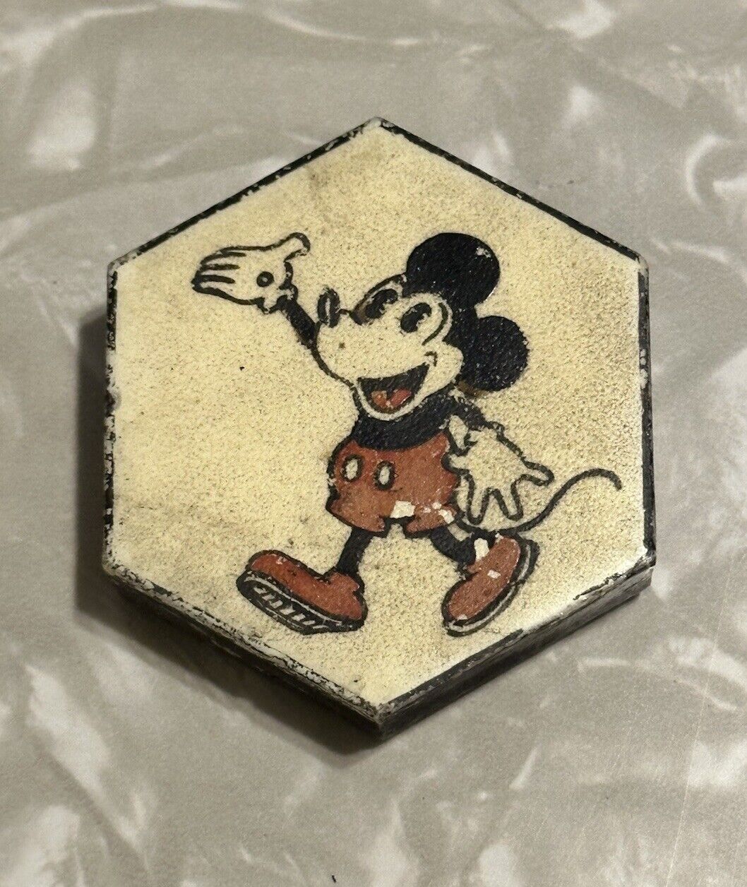 RARE Vintage Minnie Mouse Hanging Tile Art Picture 1930\'s Disney