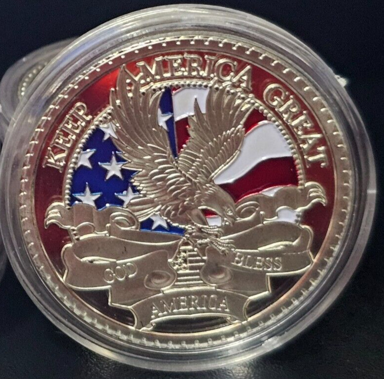 Rare 2020 US Donald Trump Pence Keep America Great eagle coin - Silver