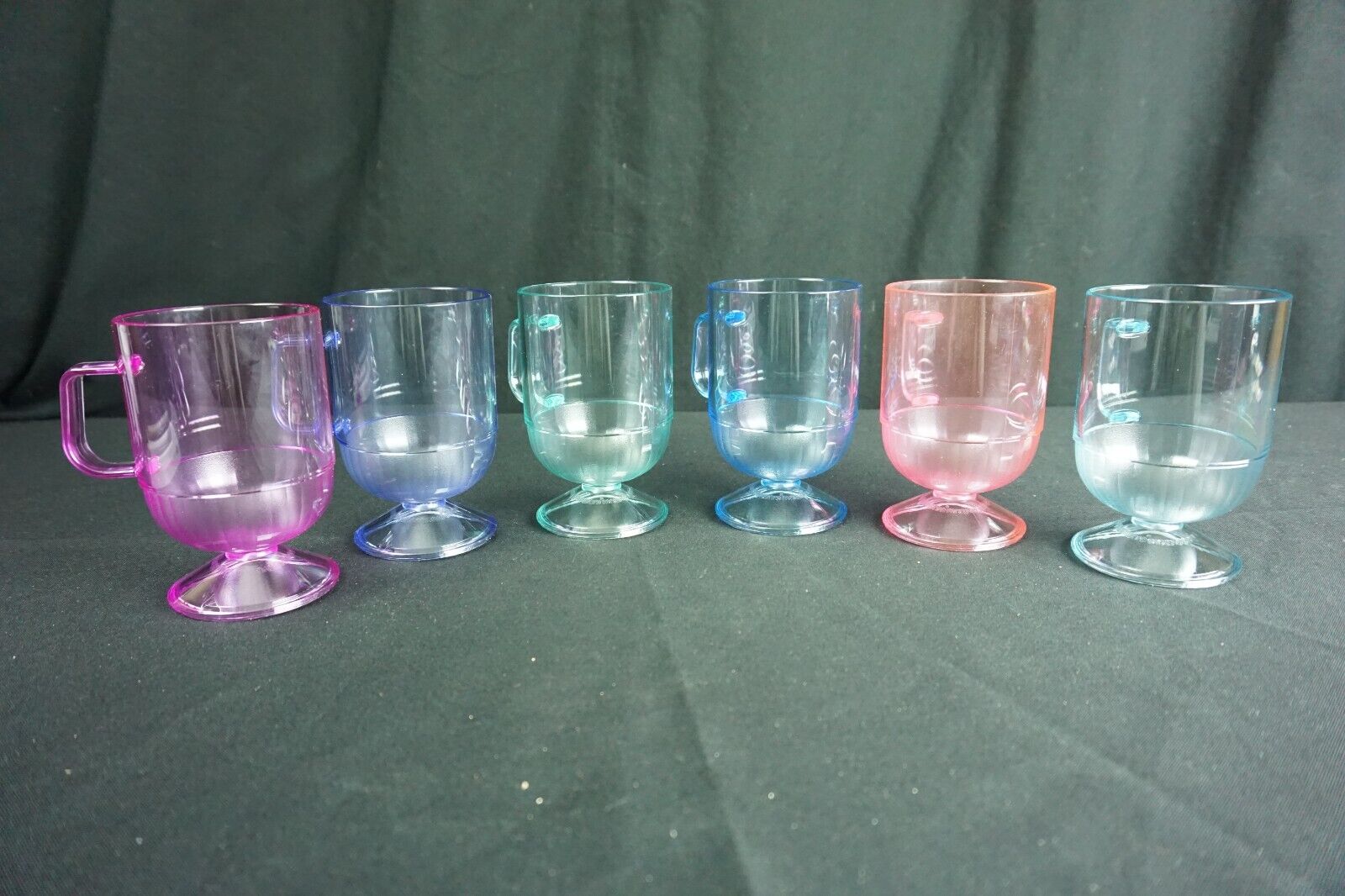 Vintage Tupperware Stackable Preludio Acrylic Glasses/Mugs Set of 6 #2002A NEW
